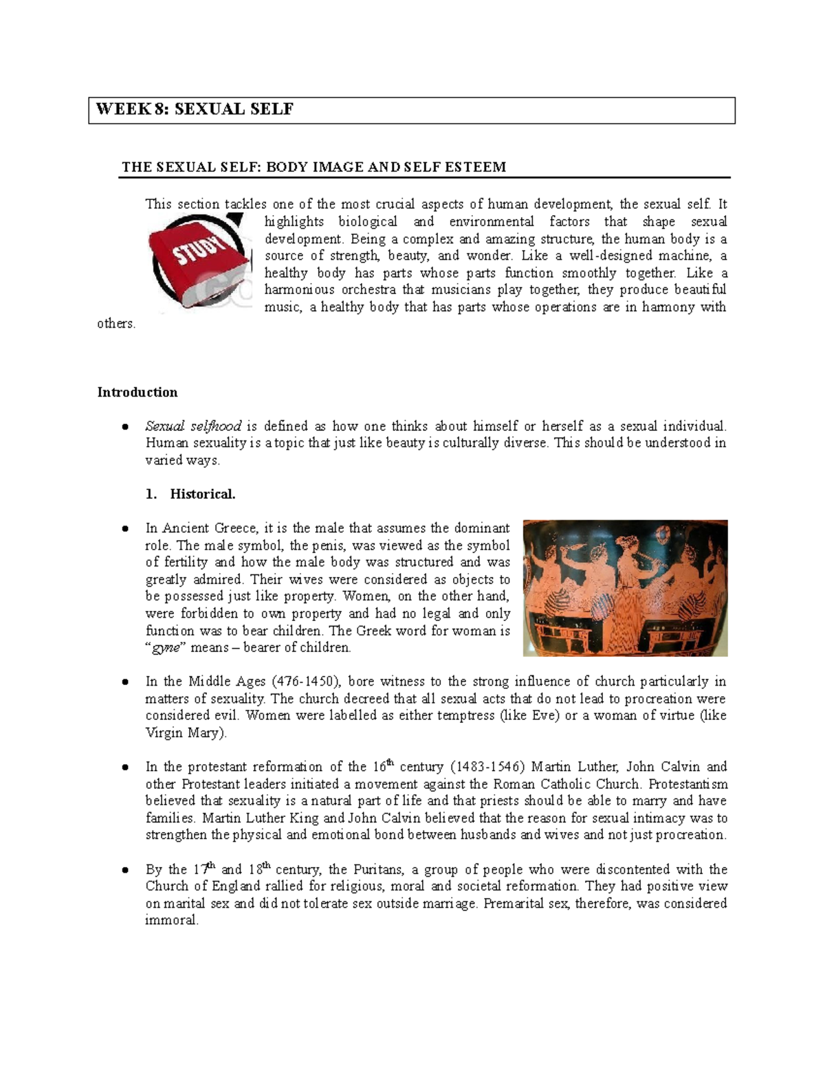 Sexual SELF - Lecture notes 4 - Understanding The Self - TIP - Studocu