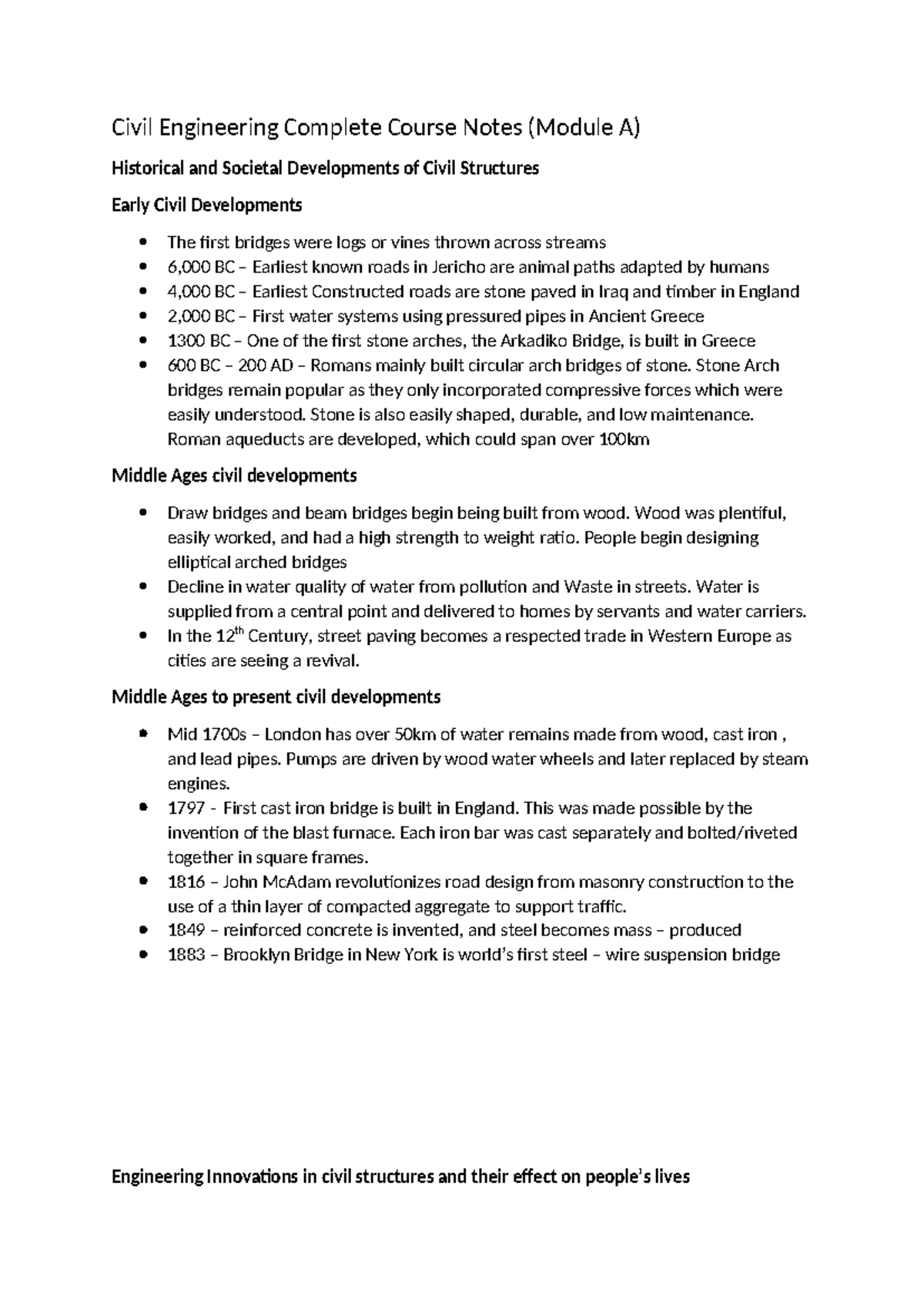 Civil Engineering Complete Course Notes - Stone Arch bridges remain ...