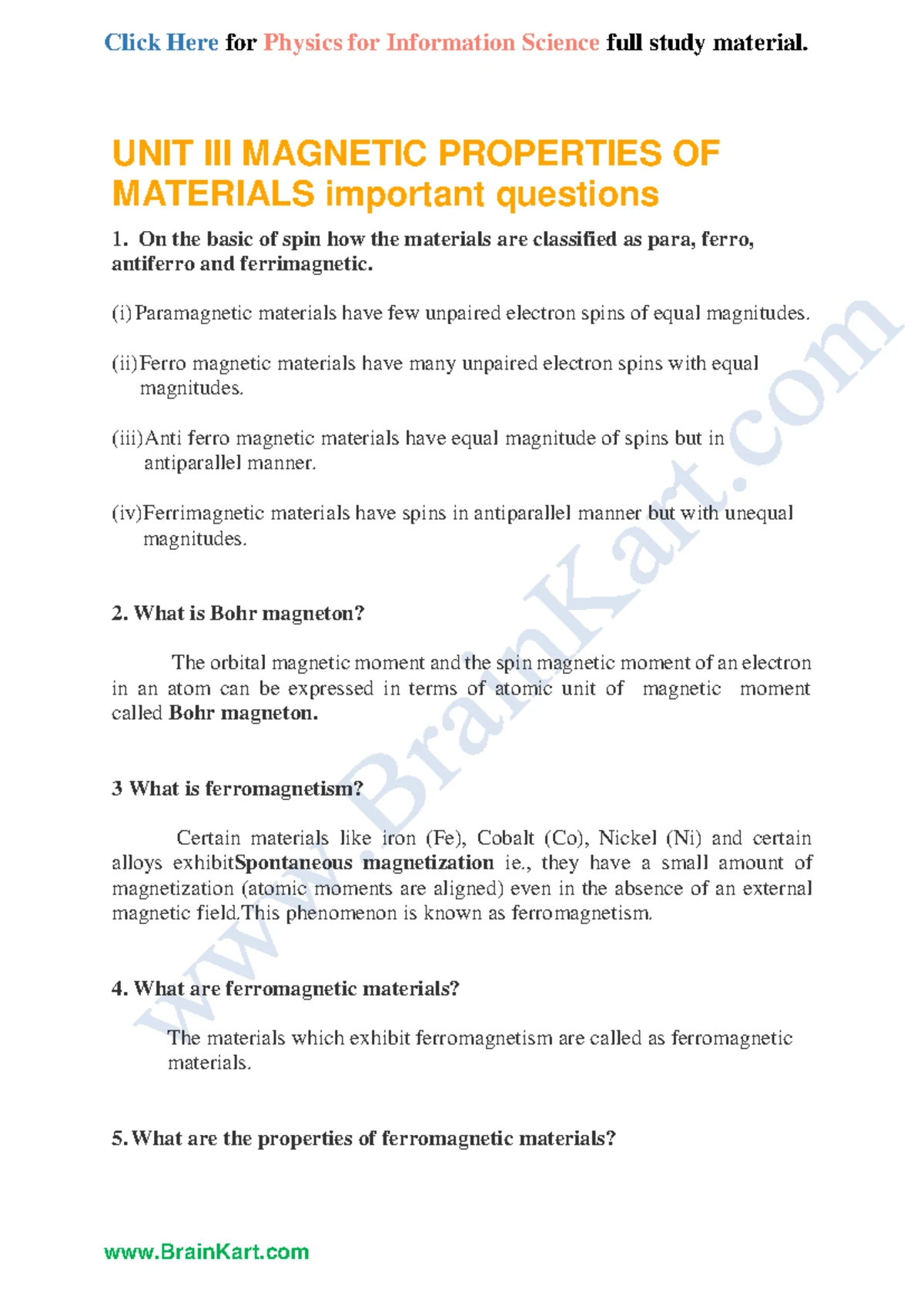 276 - BE8251 Basic Electrical and Electronics Engineering - 2 marks ...