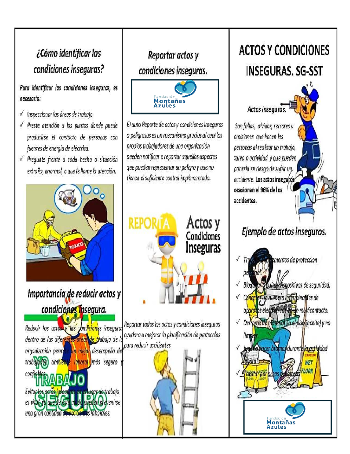 Folleto de identifiacion de actos y condiciones inseguras - identificar ...