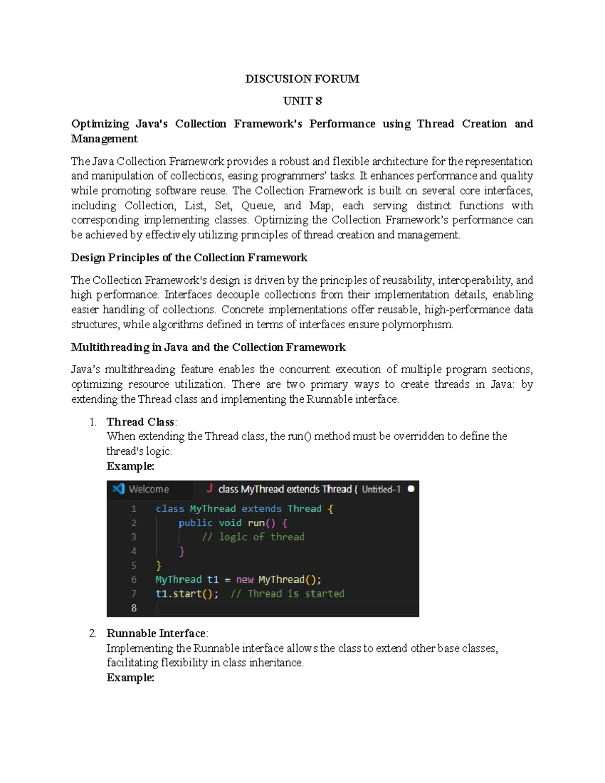 Discussion Forum 8 - Optimizing Java Collection Performance with ...