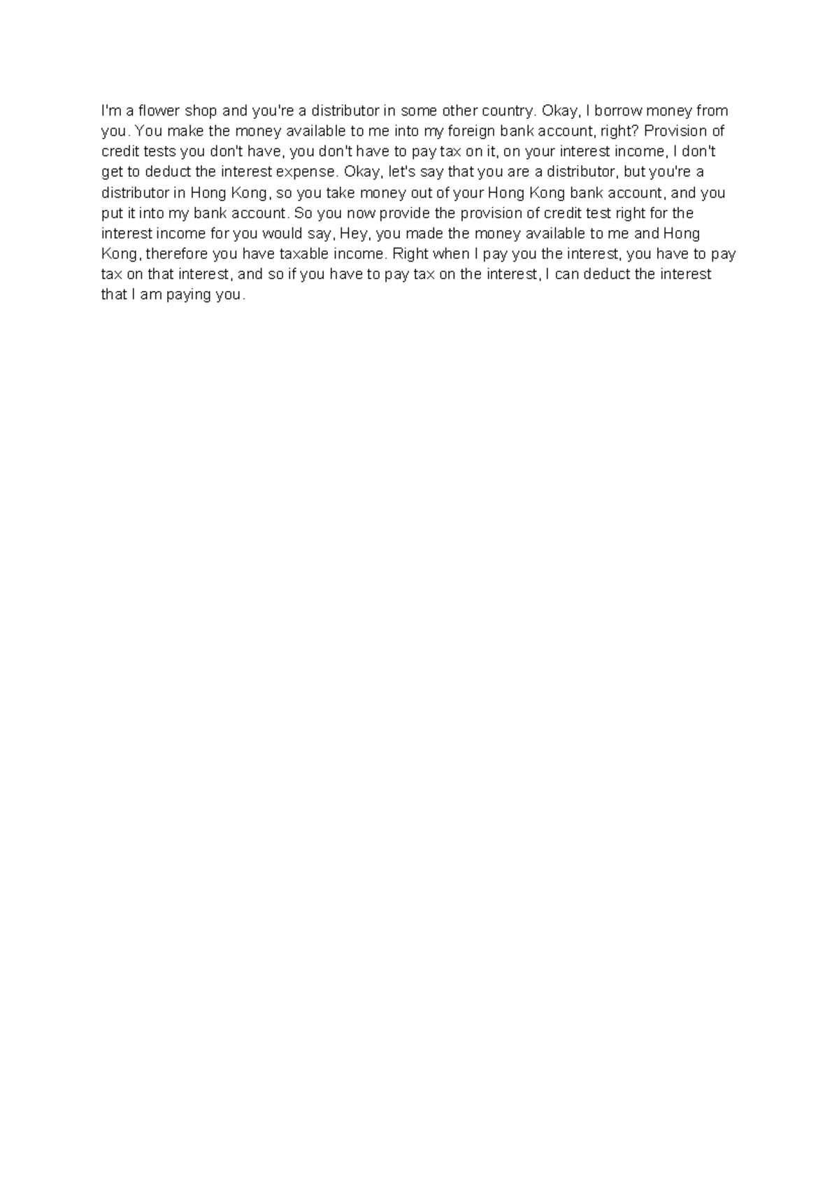 Script of lecture - I'm a flower shop and you're a distributor in some ...
