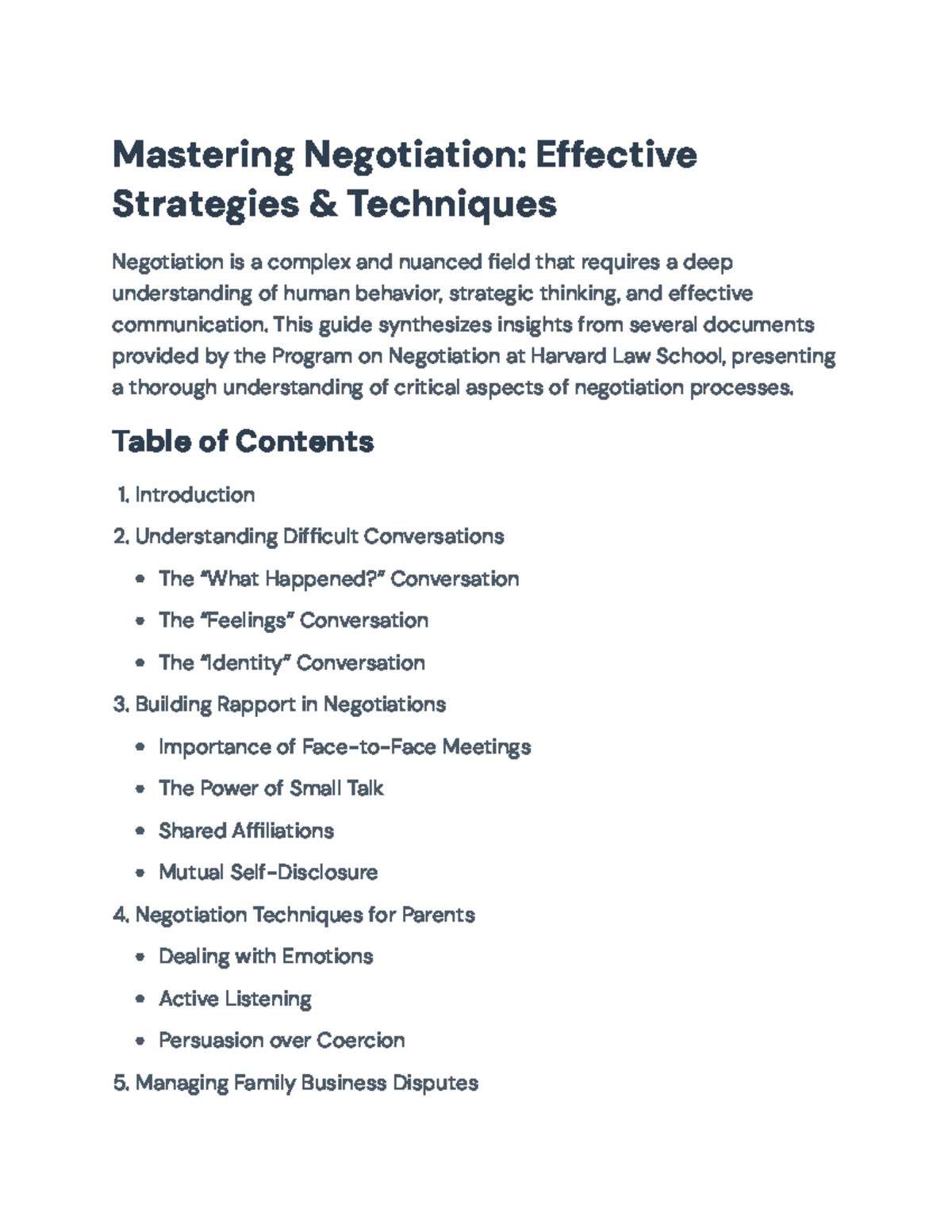 Mastering Negotiation: Strategies for Effective Communication & Rapport ...