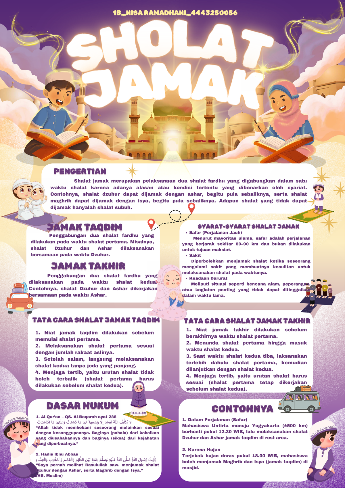 1B_NISA: Pengertian dan Tata Cara Shalat Jamak Taqdim dan Takhr - Studocu