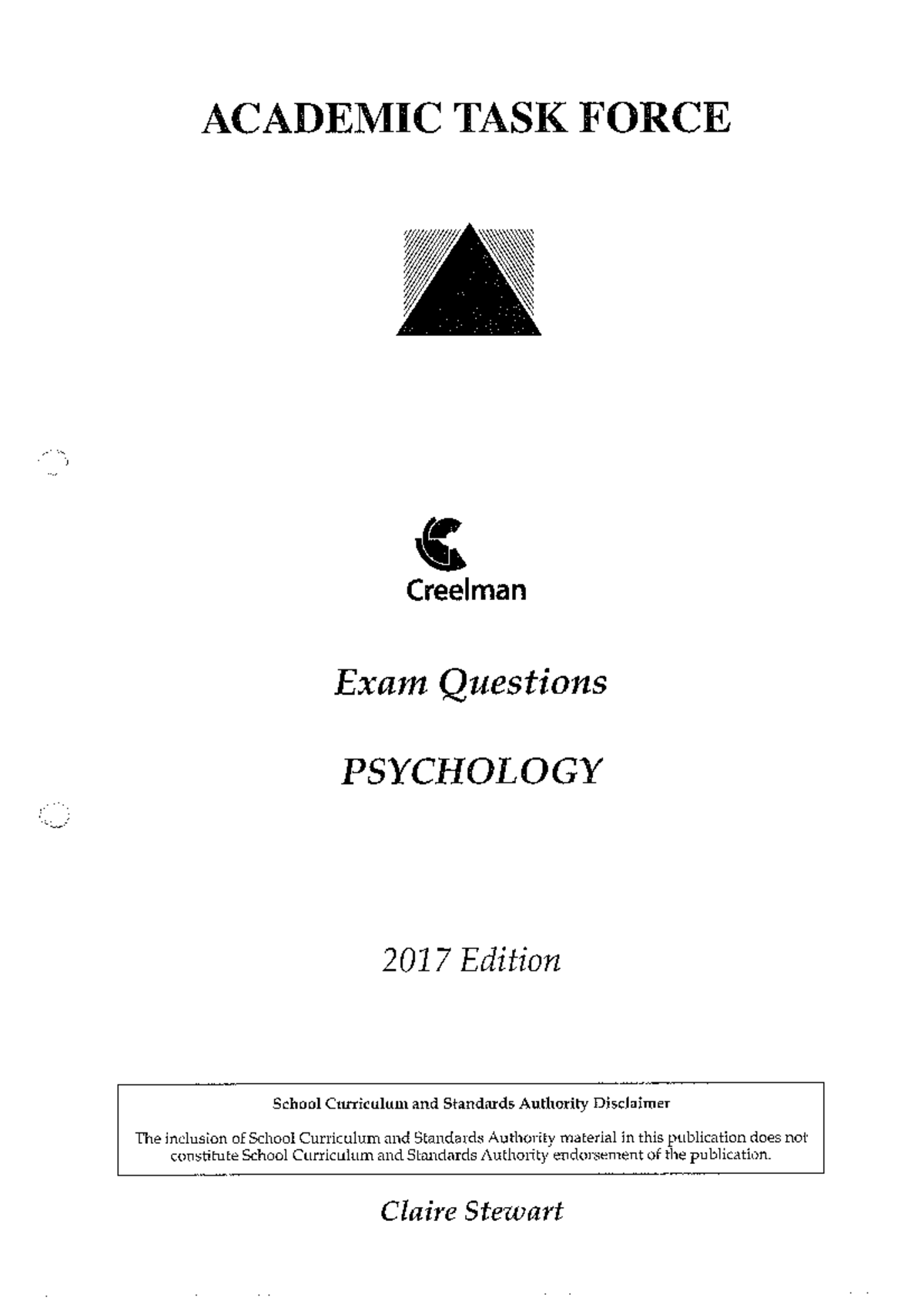 Psychology Study Notes - Creelman 2017 Edition - Studocu