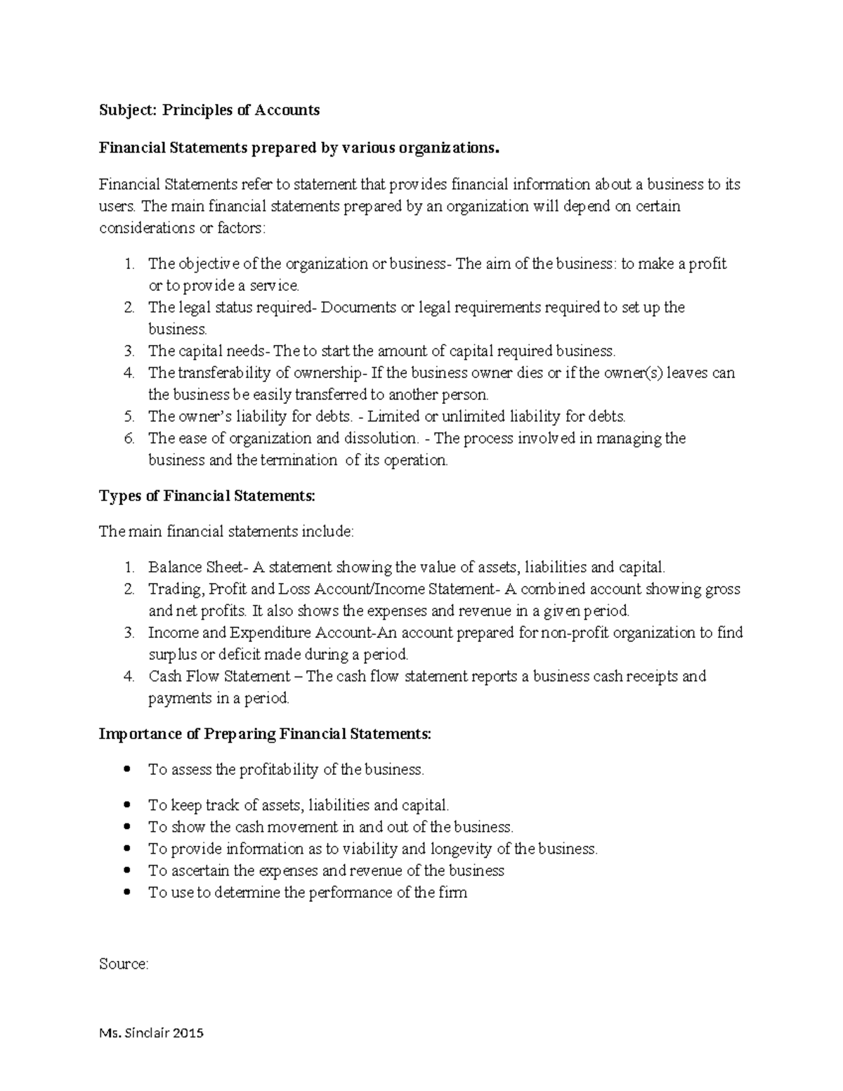 Principles of Accounts: Financial Statements Overview and Importance ...