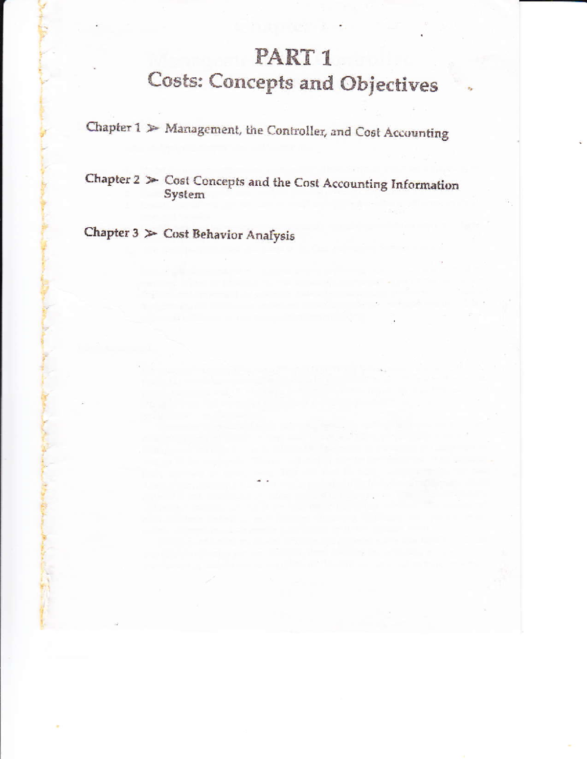 Ch 1 - Cost Concepts and Management Accounting Overview - Studocu