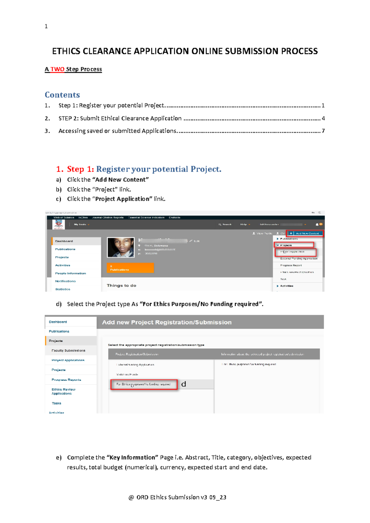 Online Ethics Clearance Application V3 - ETHICS CLEARANCE APPLICATION ...