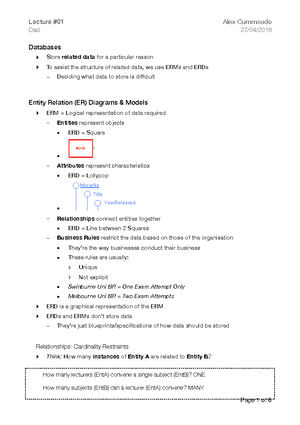 Summary Introduction To Object-oriented Programming Lecture 1-12, Mind ...