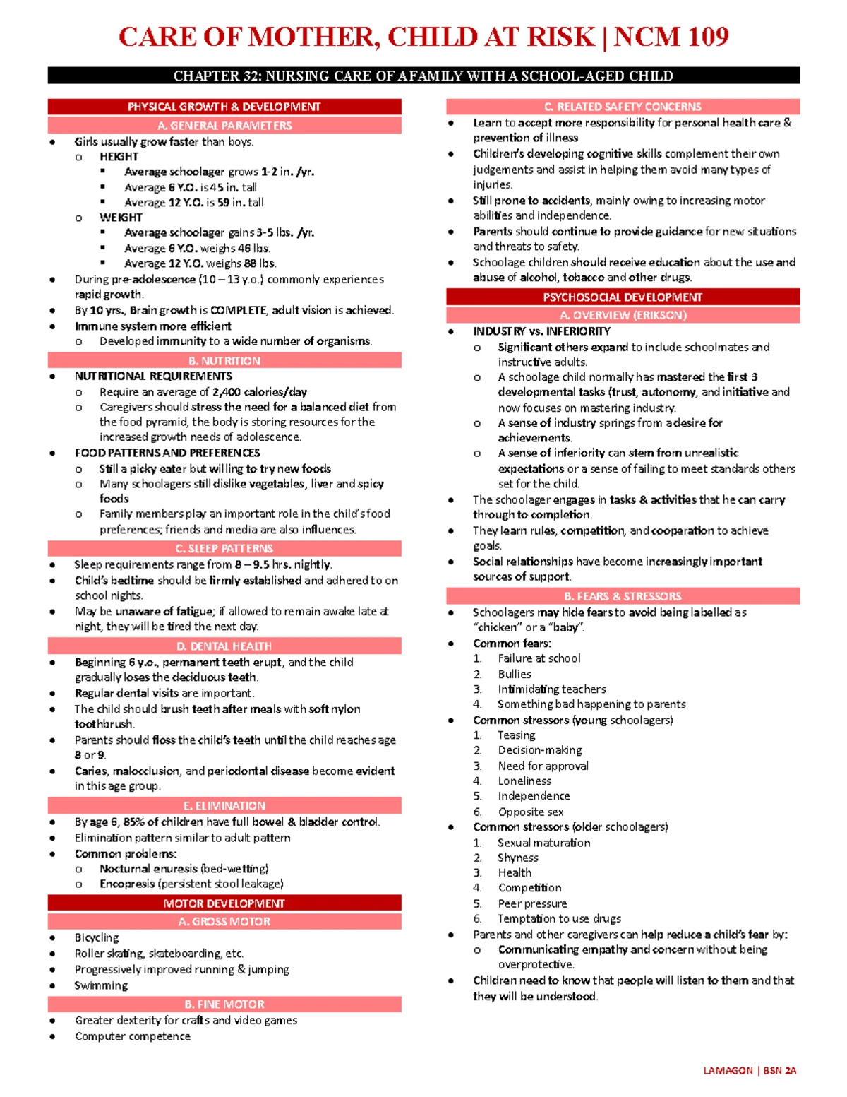 Chapter 32 - Nursing CARE OF A Family WITH A School-AGED Child - CARE ...