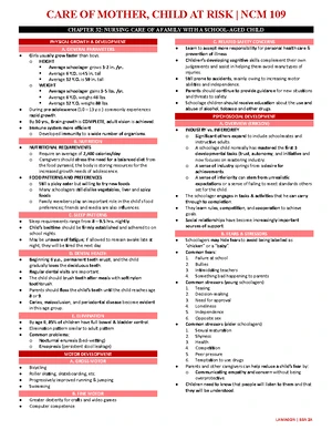 Chapter 32 - Nursing CARE OF A Family WITH A School-AGED Child - CARE ...
