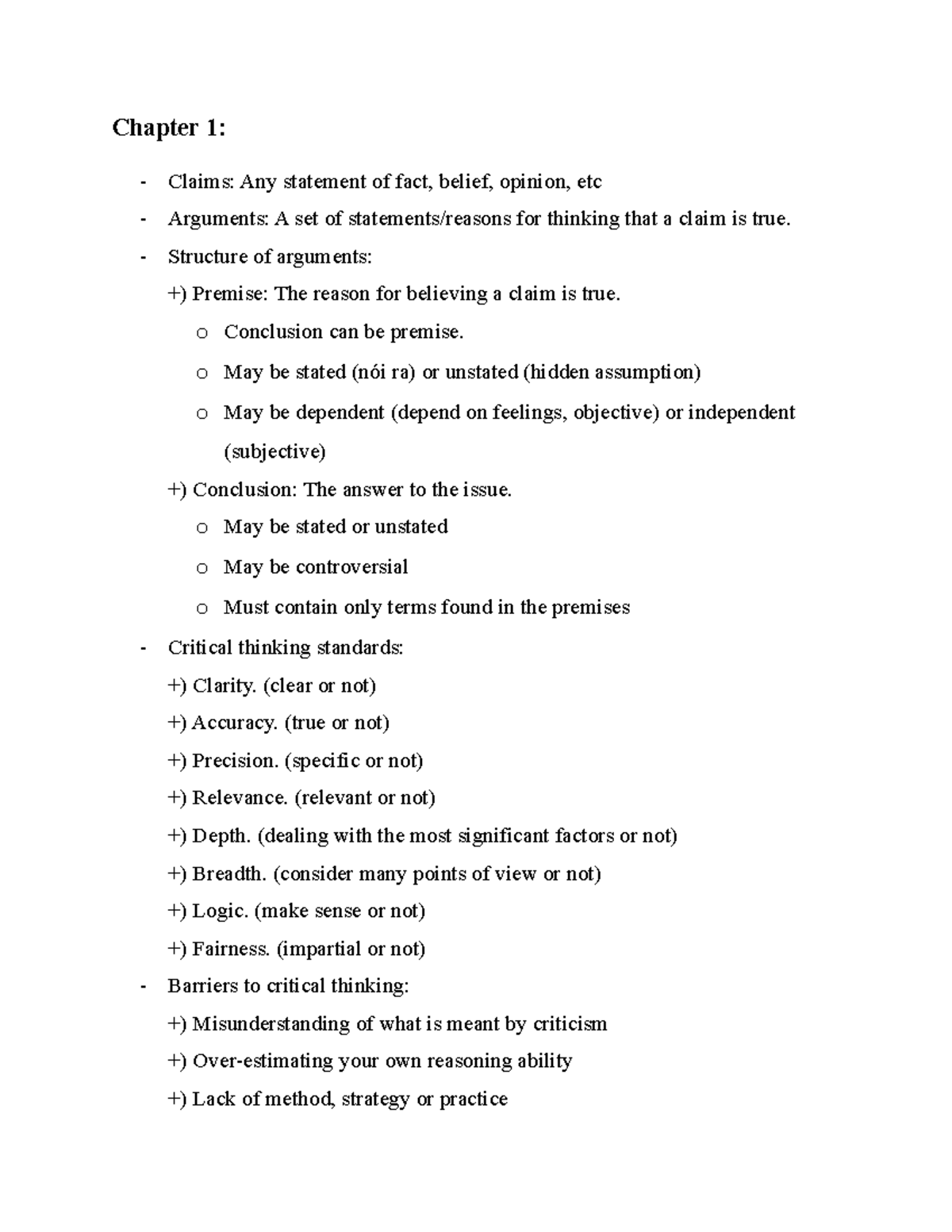 Critical Thinking Concepts and Fallacies - TDPP - Studocu