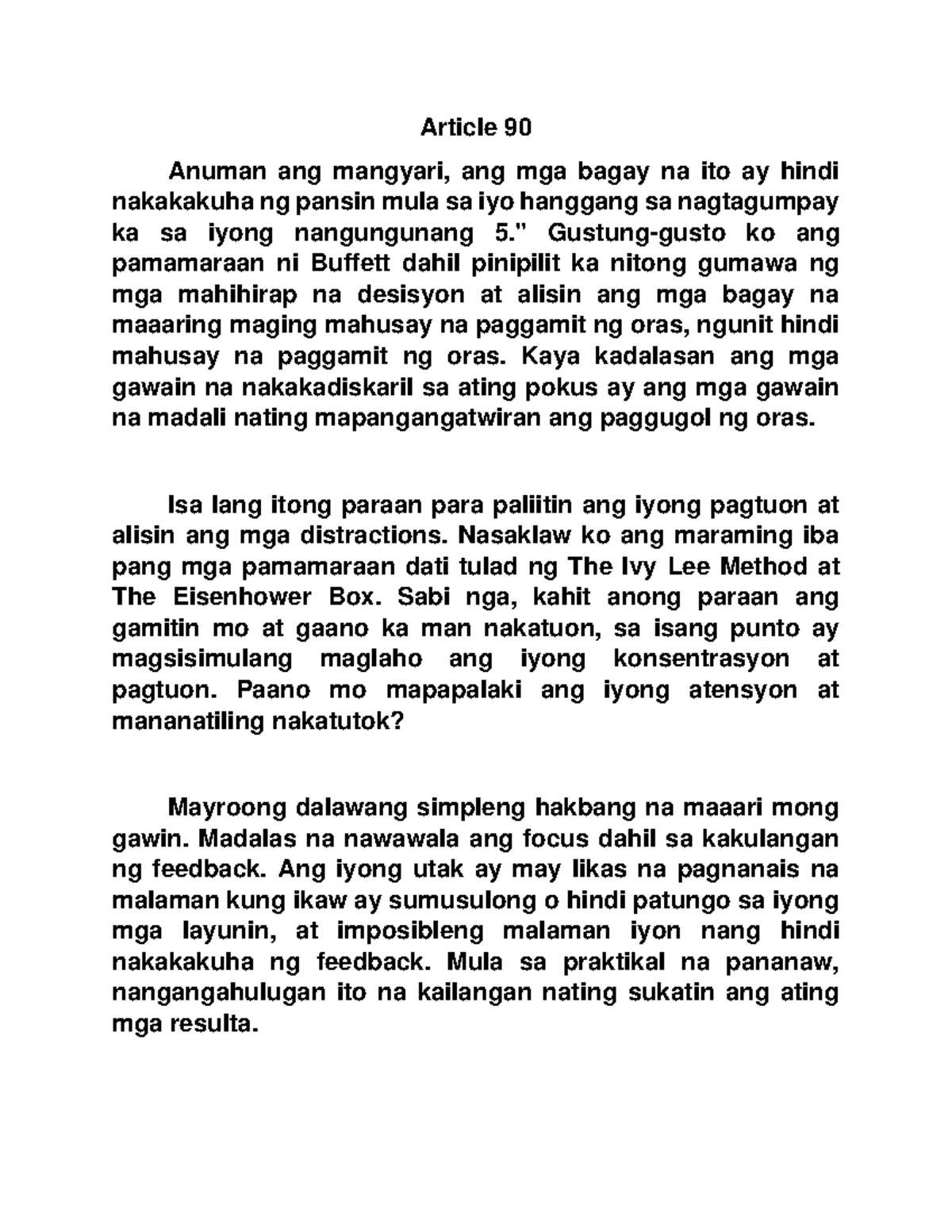 Article 90 - Summaries on English for Academic & Professional Use - Studocu