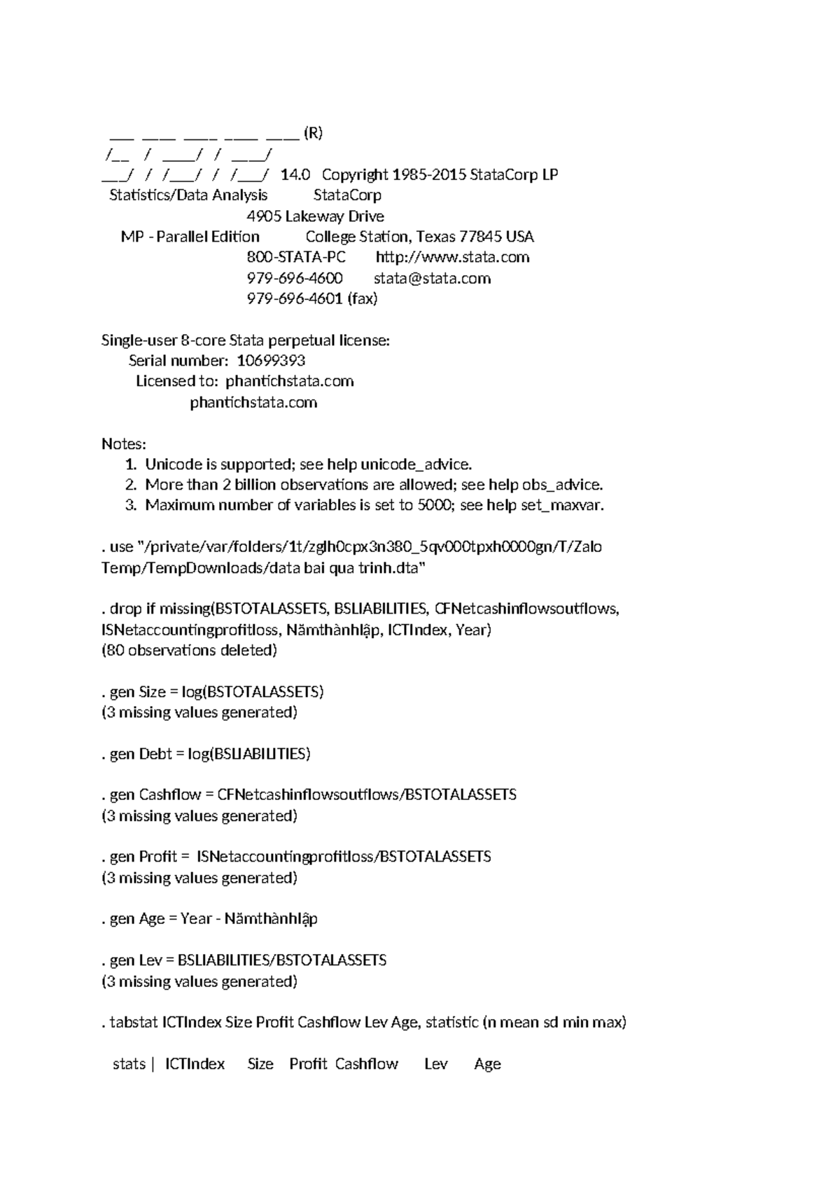 Stata Analysis Notes: R Course 14.0 Data Insights and Statistics - Studocu