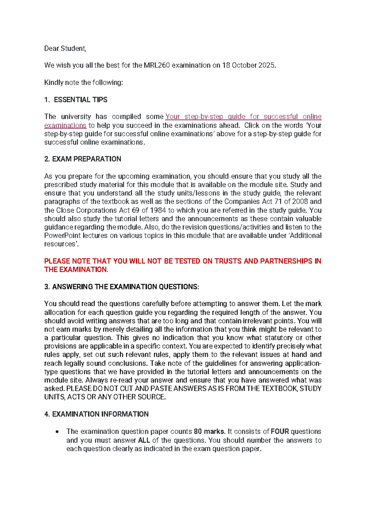 MRL2601 Final Exam Preparation Guide for October 2025 - Studocu