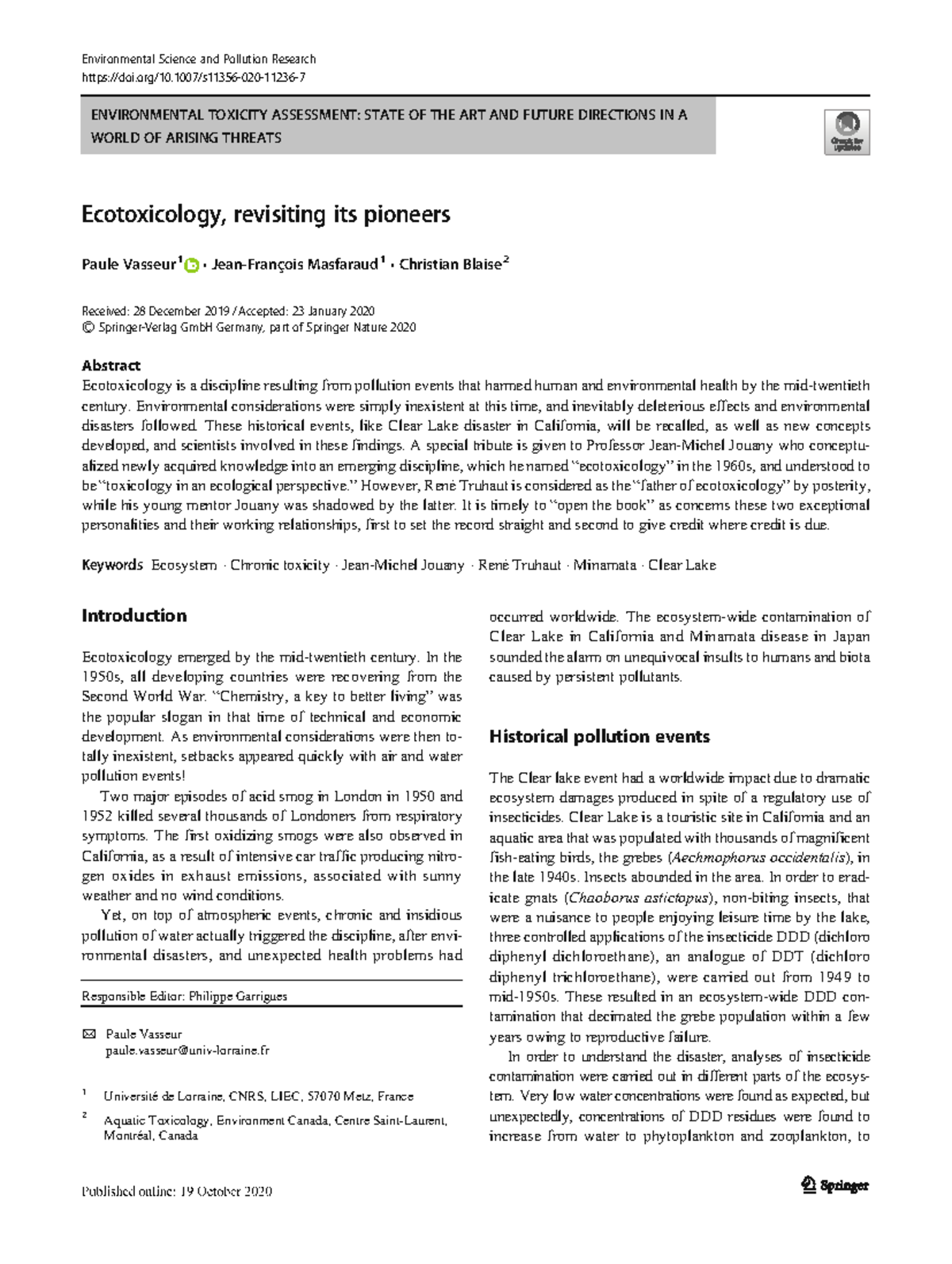 ENVIRONMENTAL TOXICITY ASSESSMENT INSIGHTS & FUTURE DIRECTIONS (ENV — free download