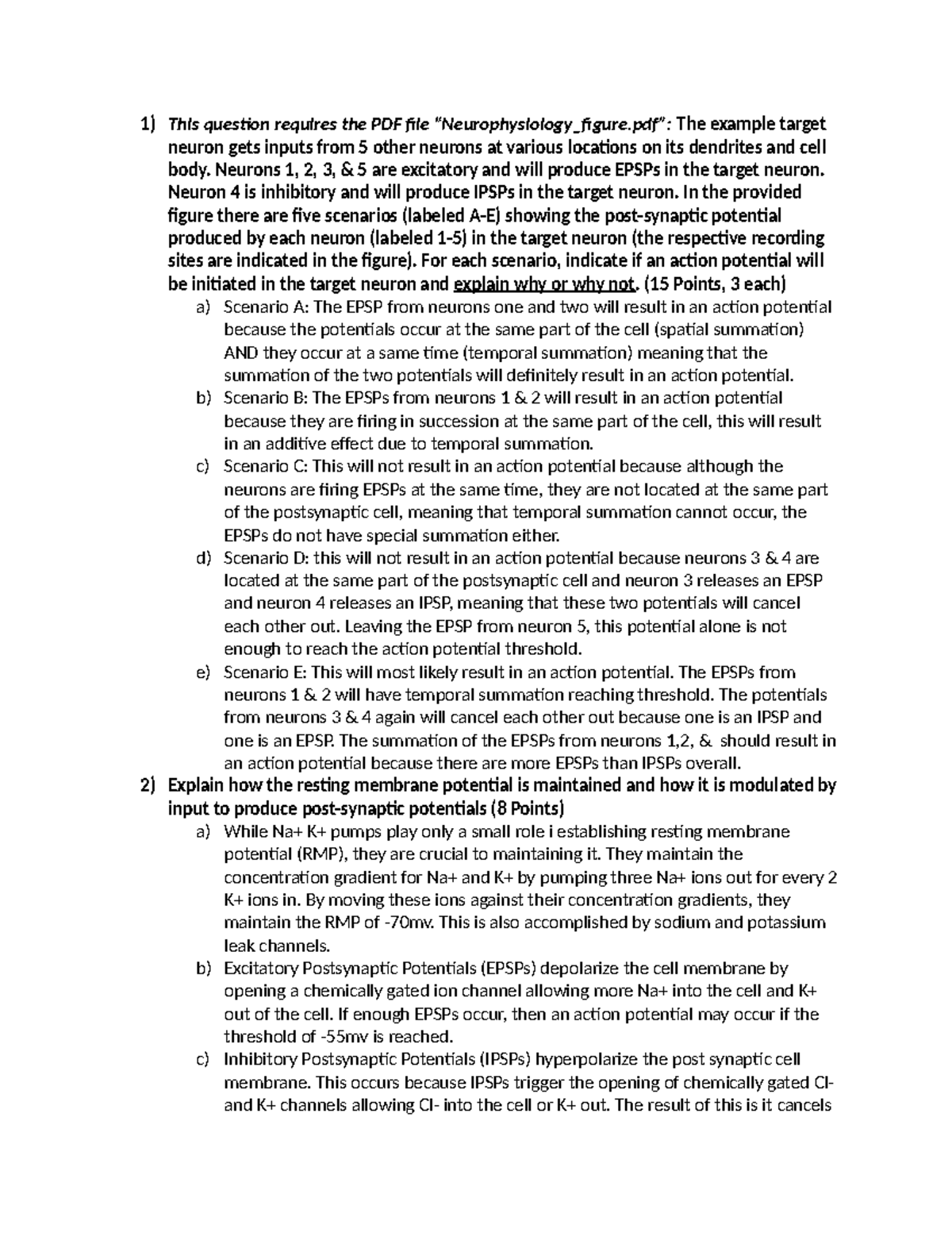 Neuro Exam 2 Study Guide - Spring 2024 - Studocu
