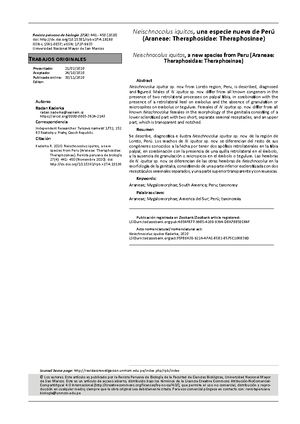 Revision of Neotropical Goblin Spider Genus Neoxyphinus (Araneae ...