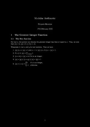 ISI Part Test 1 Practice Problem Set - UGB Shreyam Banerjee - Studocu