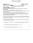 MATT101 - Mandela - Mathematics 1A - Studocu