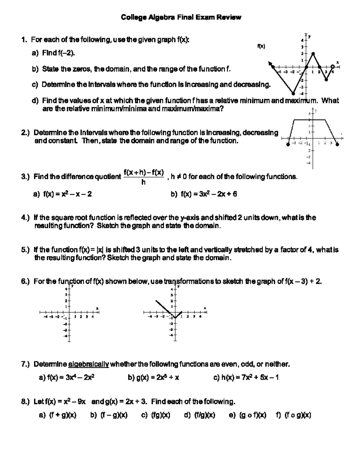 1314 Final Exam Study Guide and Key Topics Review - Studocu
