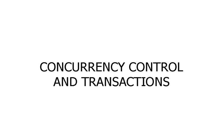 Concurrency Control and Transactions: Assignment on DB Recovery ...
