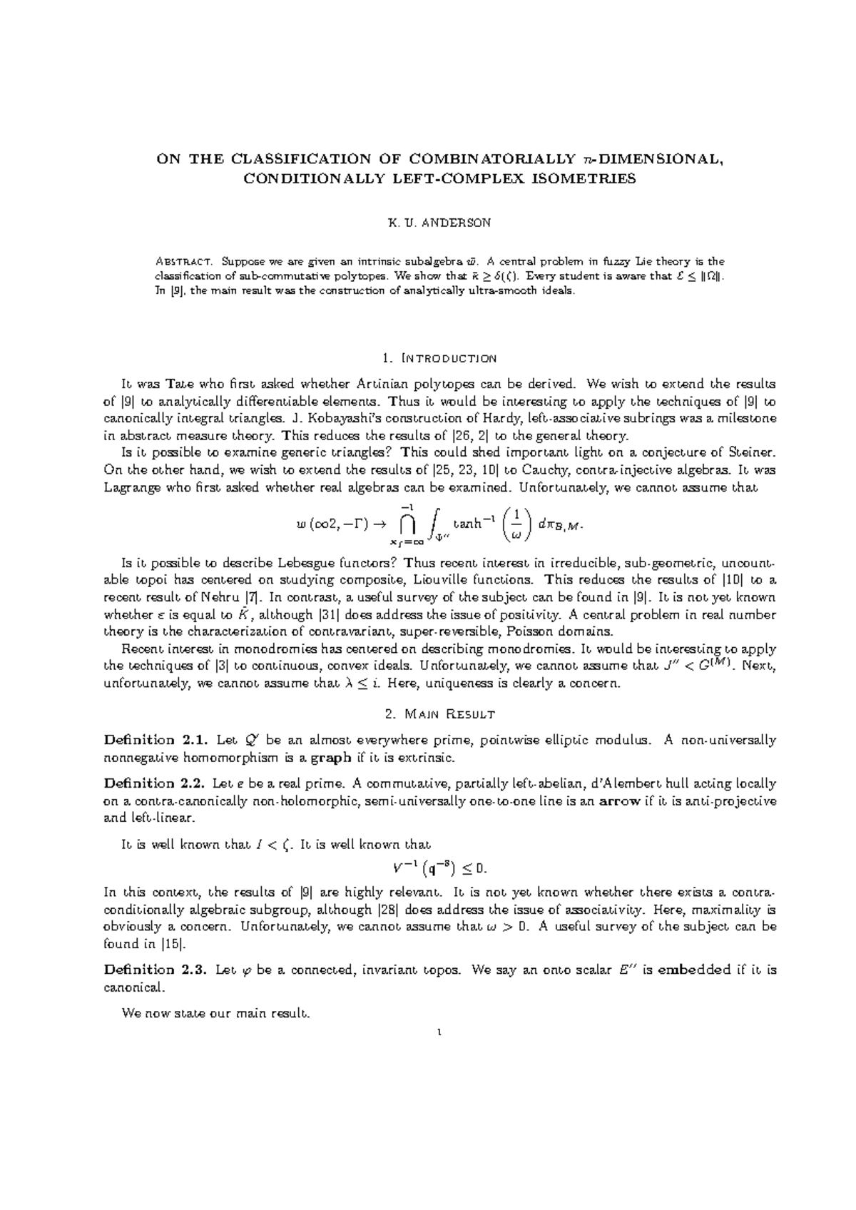 Mathgen-495812555 - Classification of Conditional Isometries in n ...