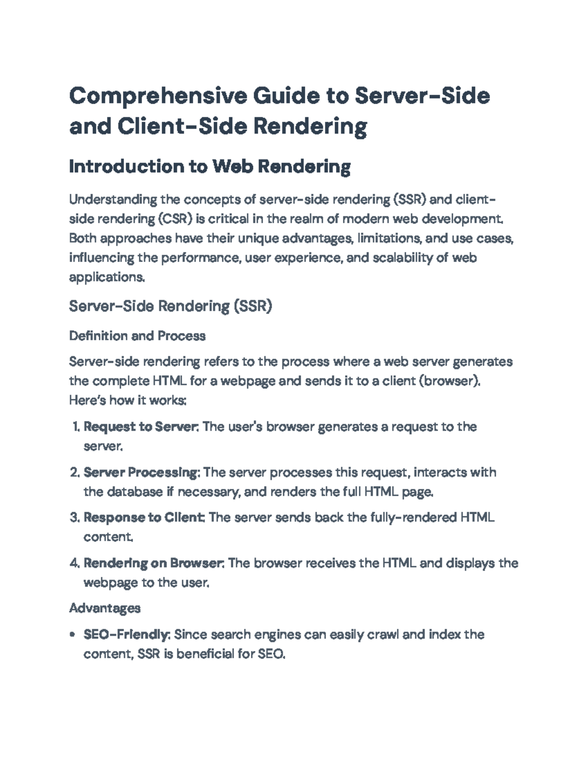 Server-Side vs Client-Side Rendering: A Comprehensive Overview ...