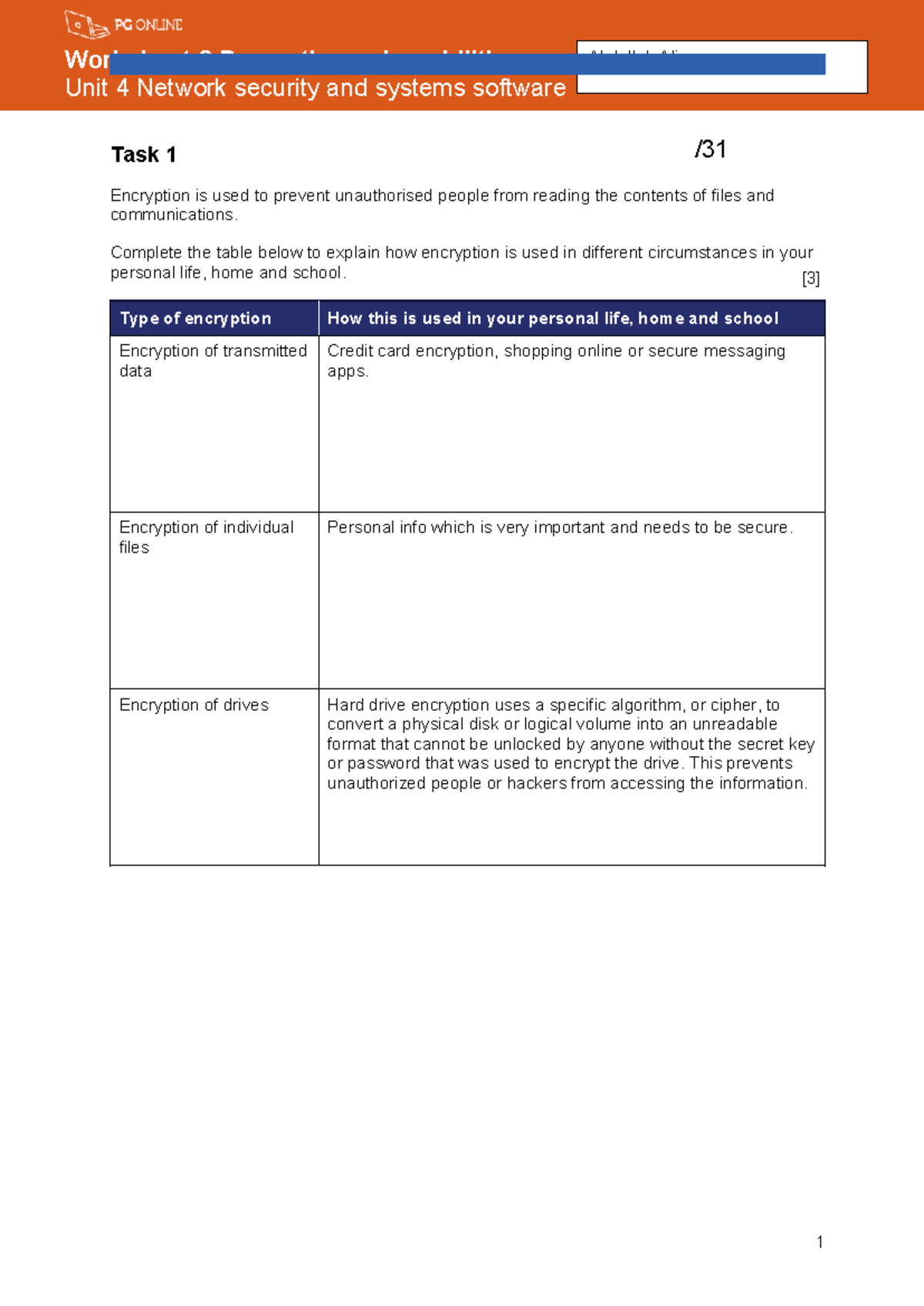 T2 Worksheet 2 - Preventing Vulnerabilities in Network Security - Studocu