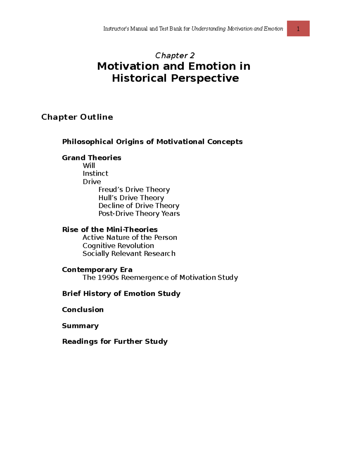 Understanding Motivation and Emotion (PSY 101) - Chapter 2 Overview ...