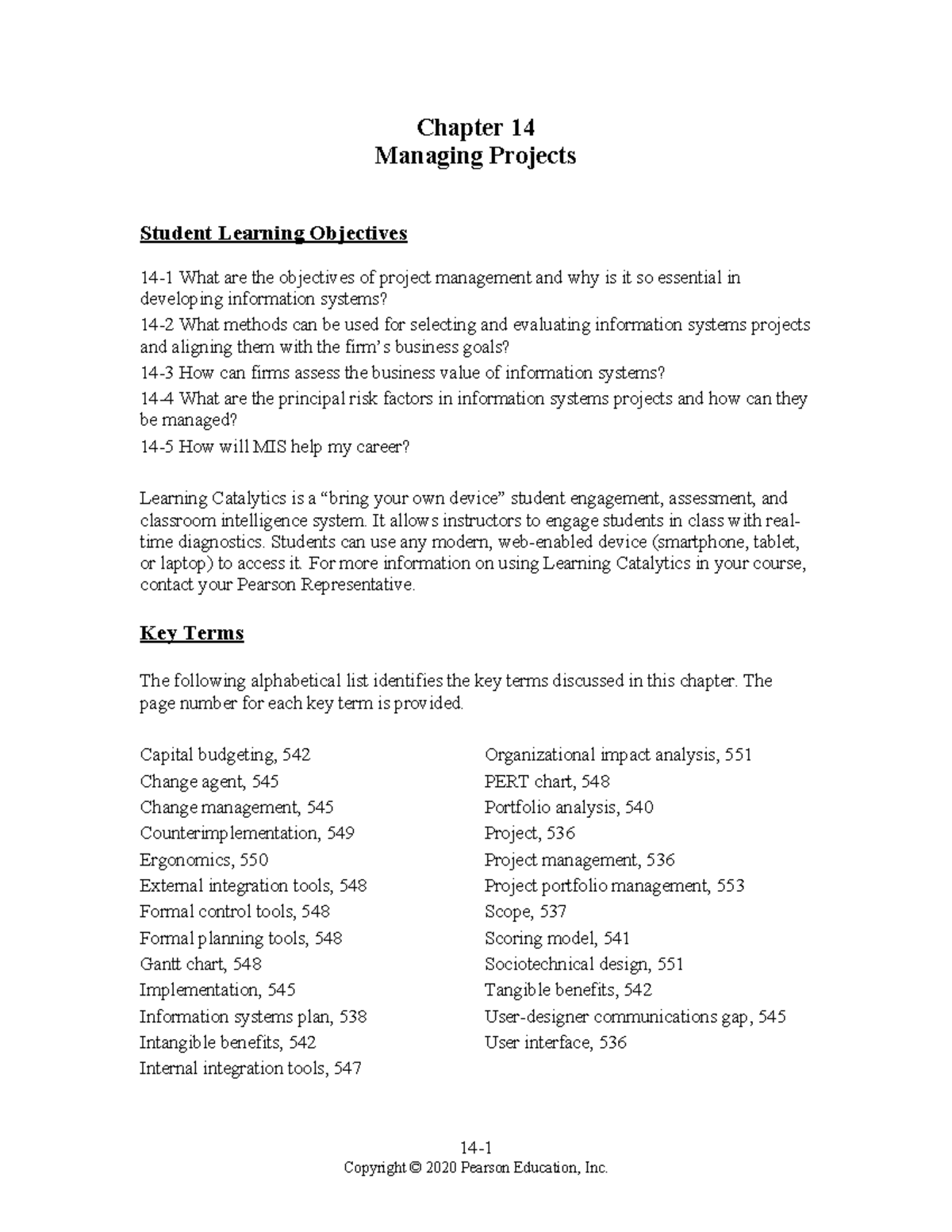 MIS16E - Chapter 14 Lecture Notes: Managing Projects in Information ...