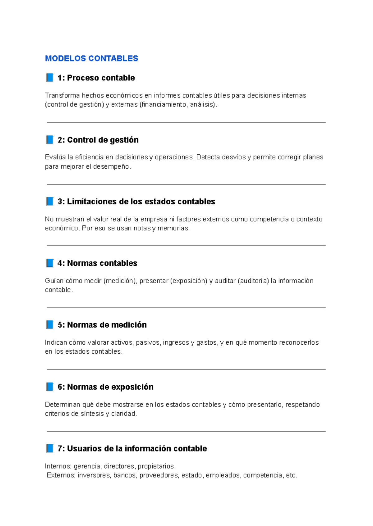 Modelos Contables 1: Resumen Teórico para Exámenes y Decisiones ...