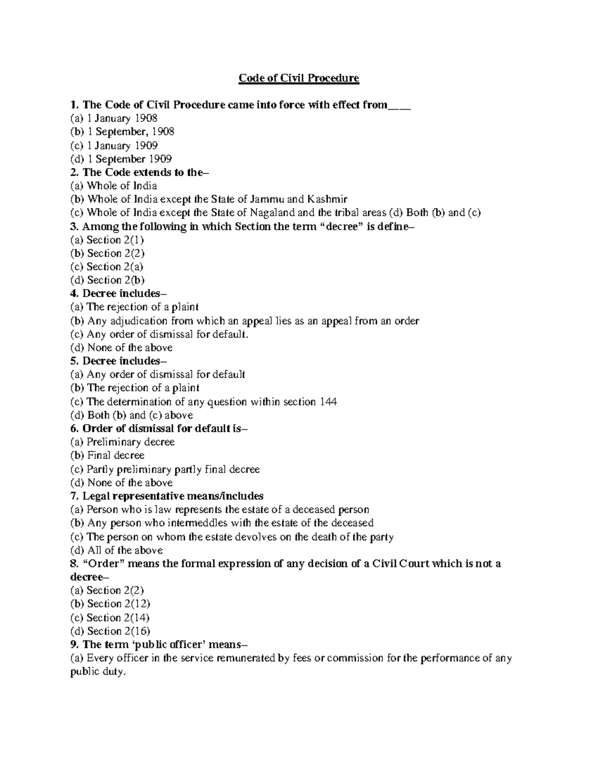 CPC 1908: Understanding Civil Case Types in India for Study Purposes ...