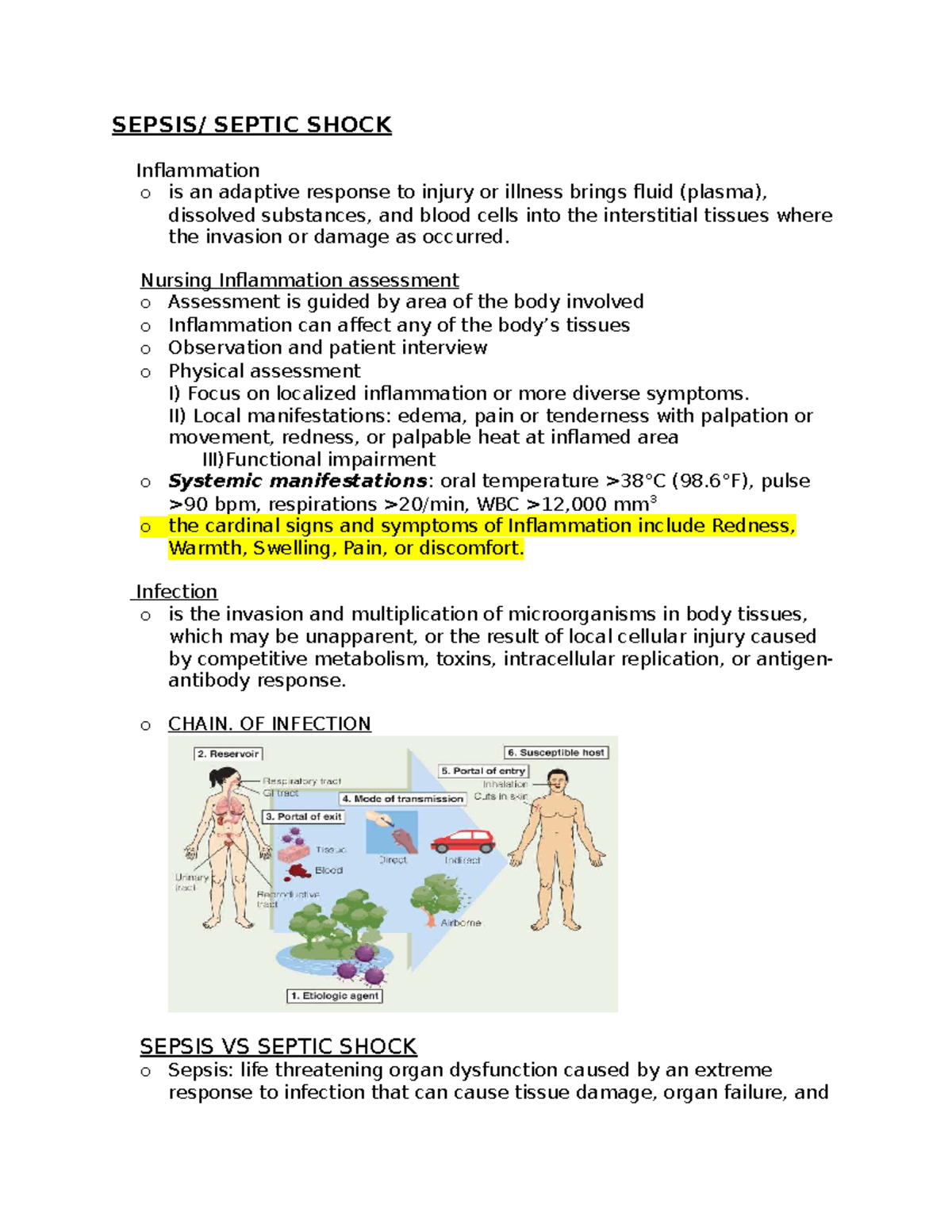 Sepsis and septic shock: Understanding inflammation and clinical ...