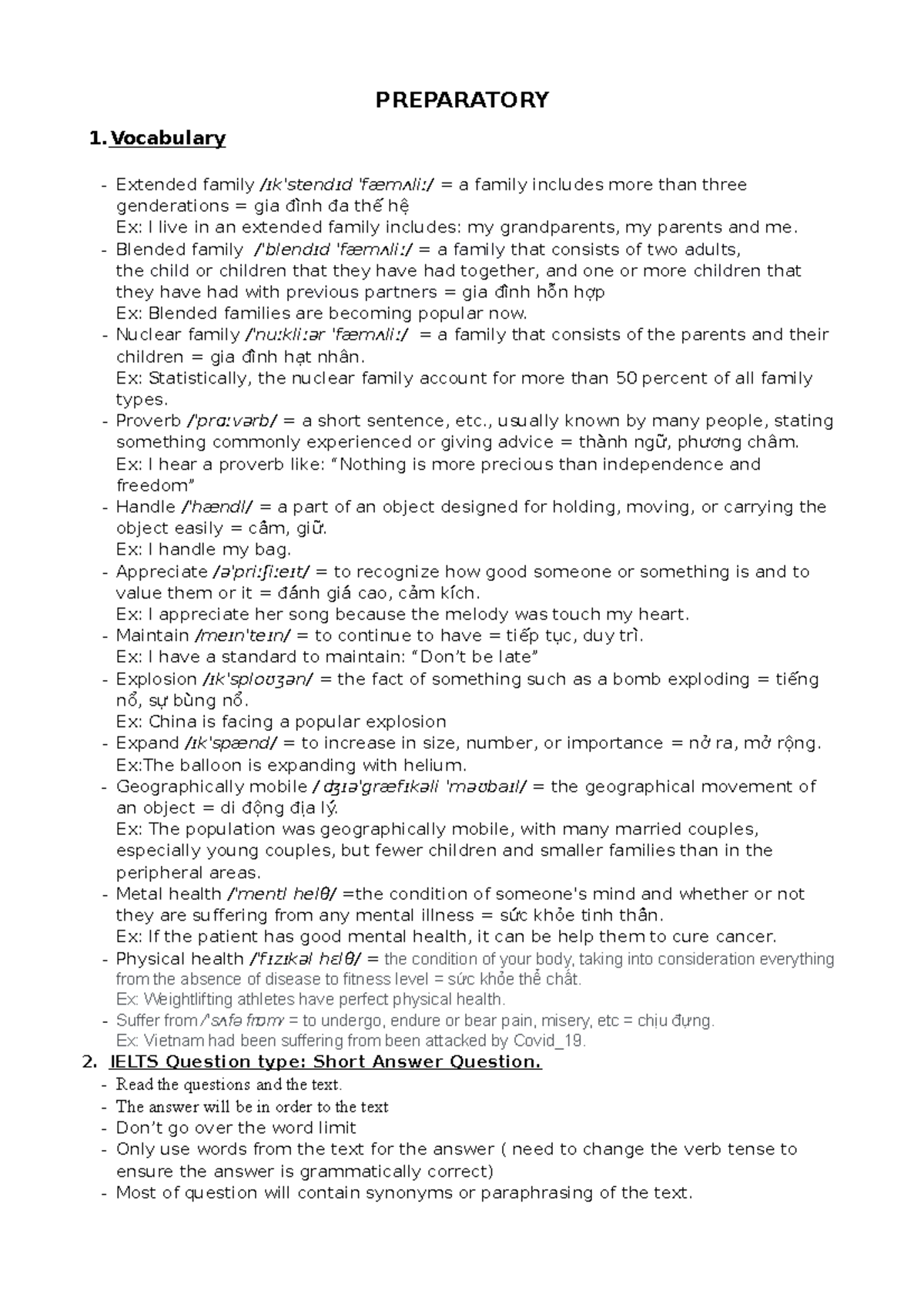 Preparatory task 1 - prepare for task 1 of reading 1 - PREPARATORY 1 ...