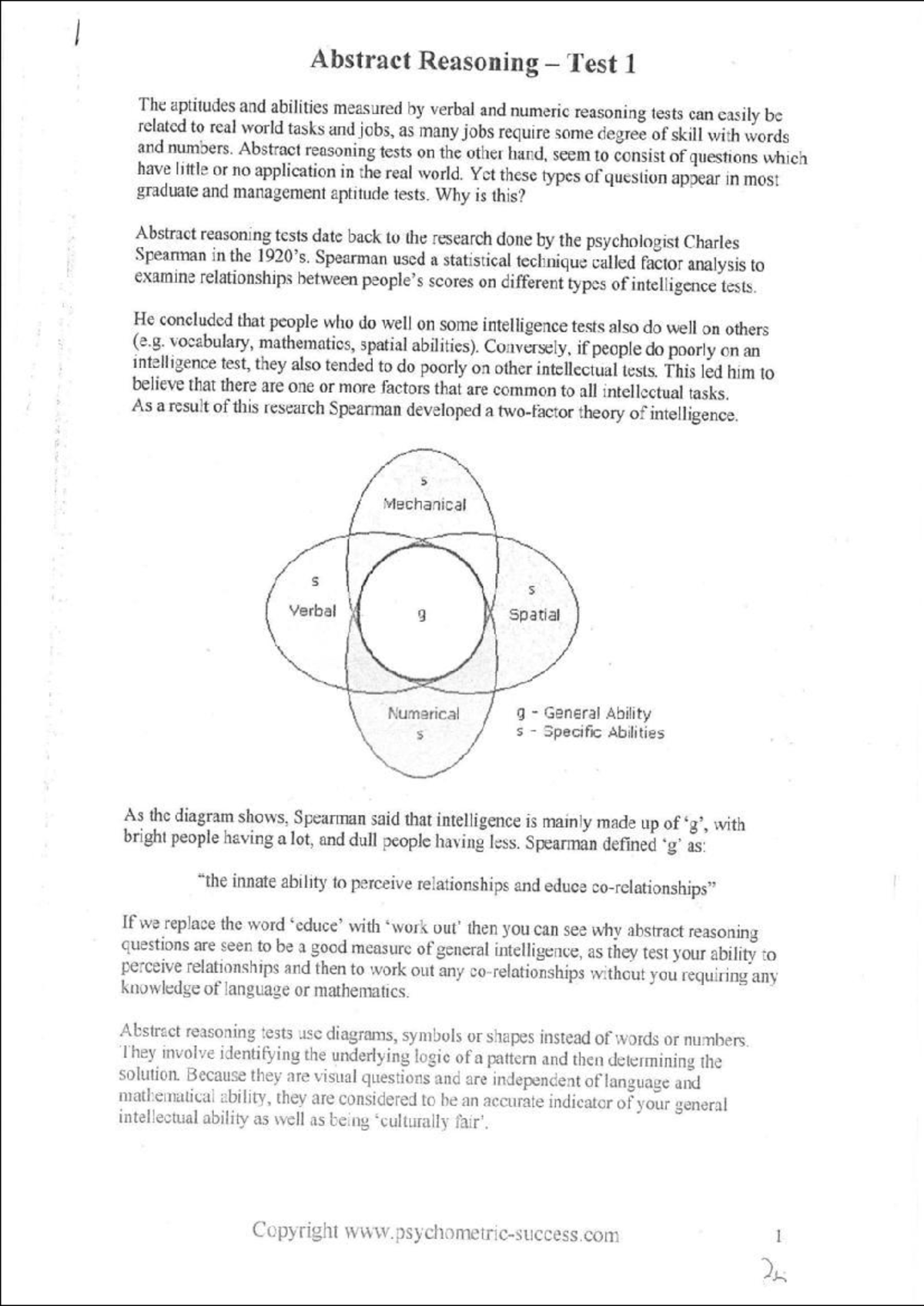 Abstract Reasoning Test 1 & 2: Aptitude Questions and Answers - Studocu