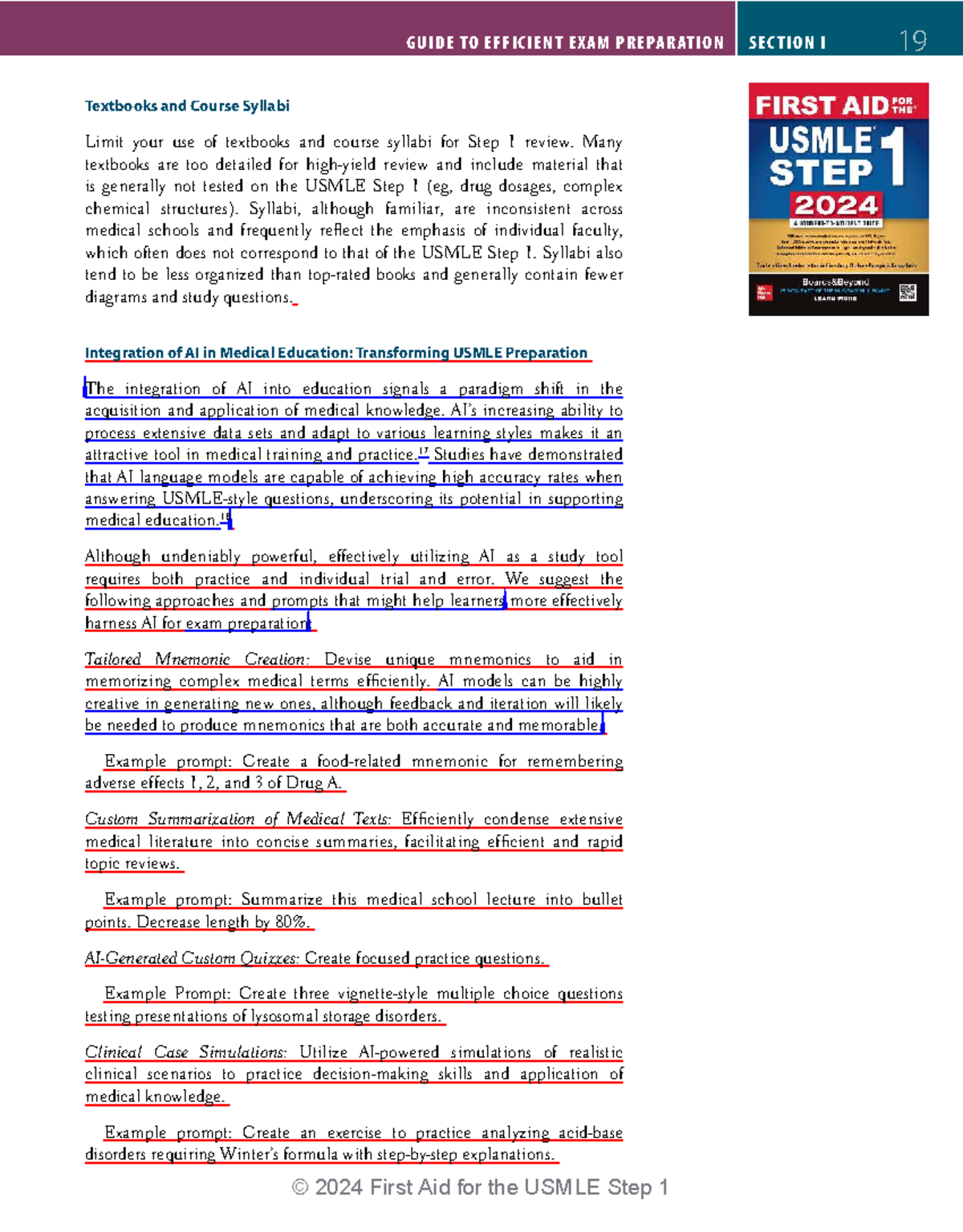 2024 First Aid for the USMLE Step 1: Efficient Exam Prep Strategies ...