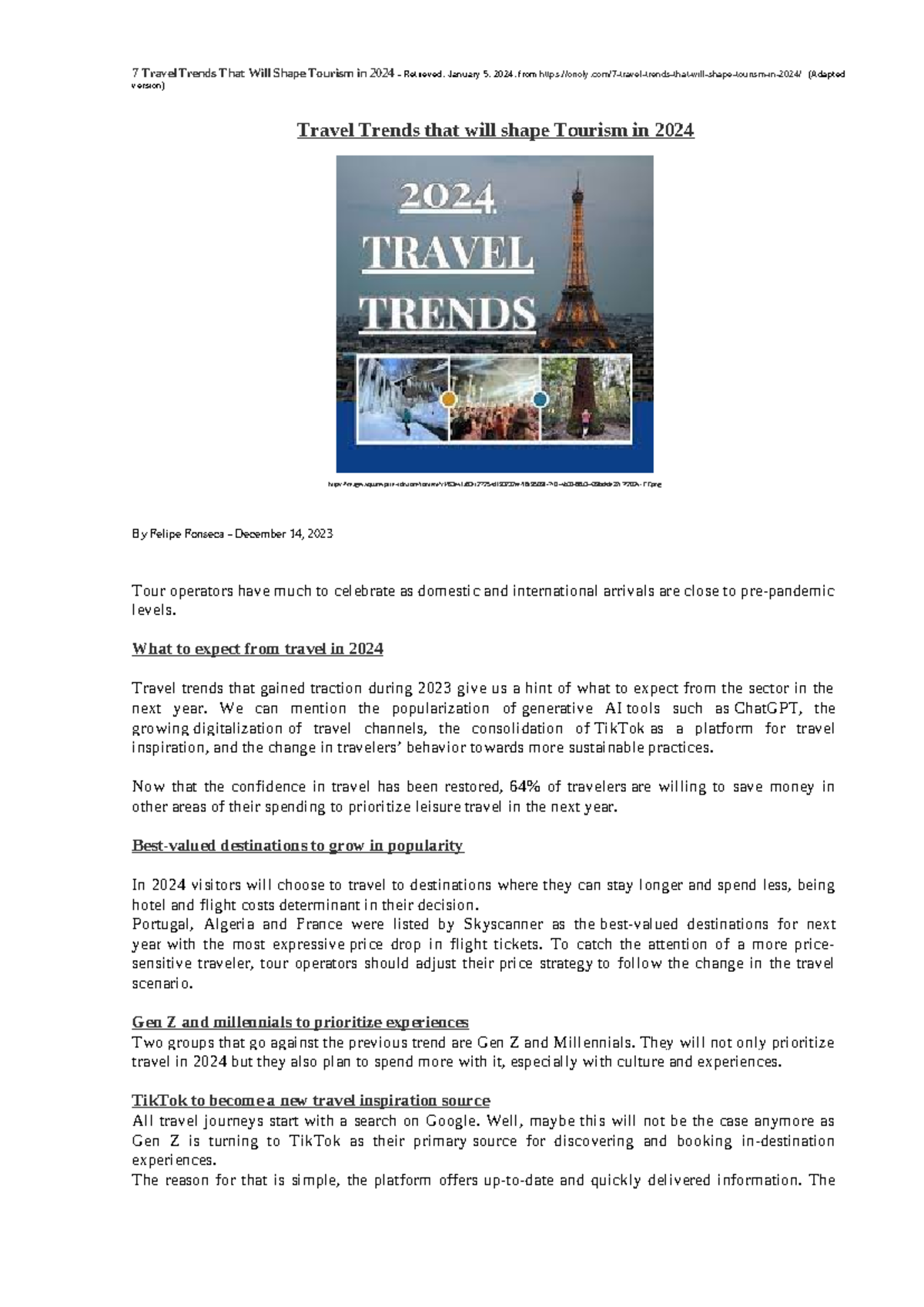 [A2]2024 Turismo - Travel Trends That Will ShapeTourism - 7 Travel ...