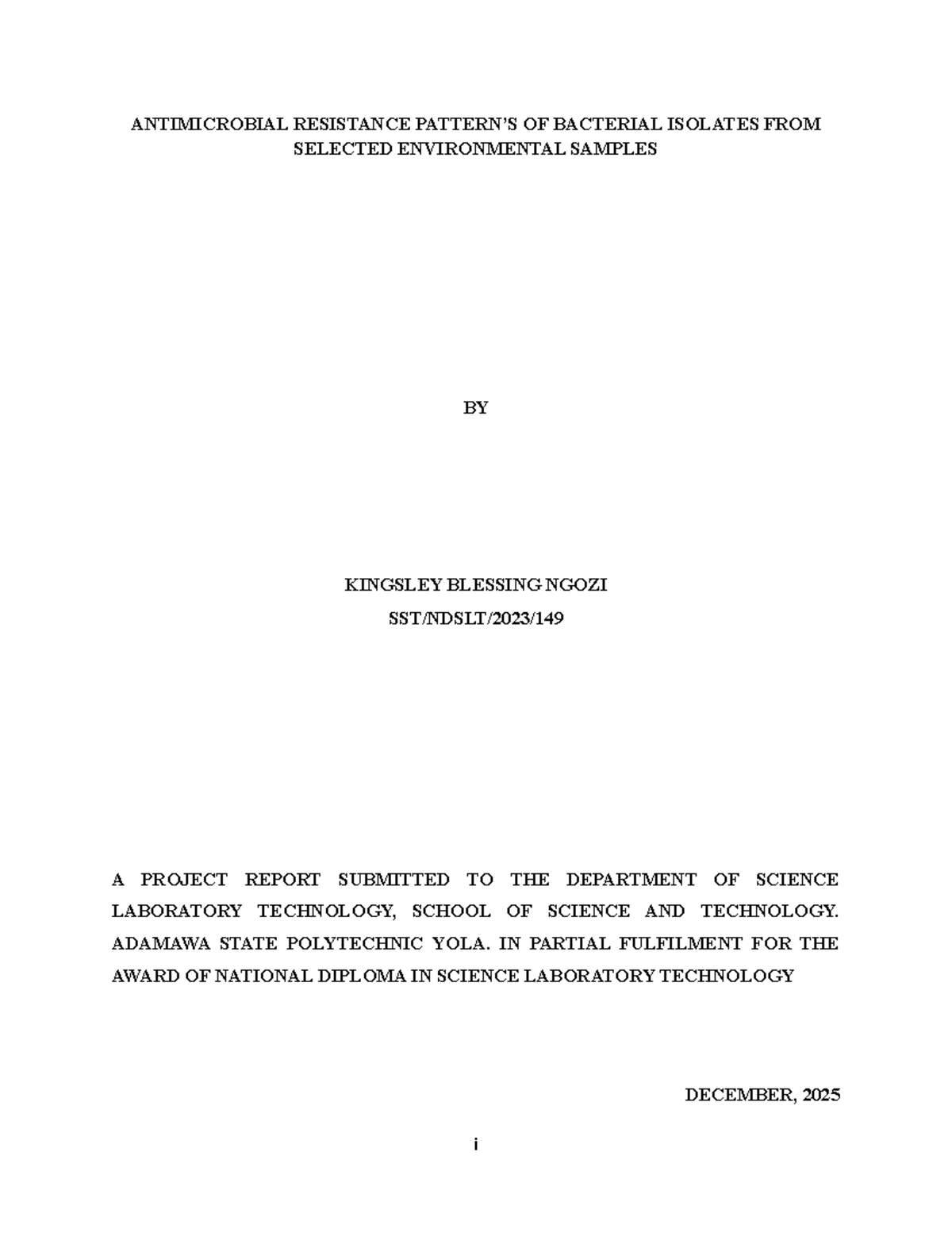 Antimicrobial Resistance Patterns of Bacterial Isolates from ...