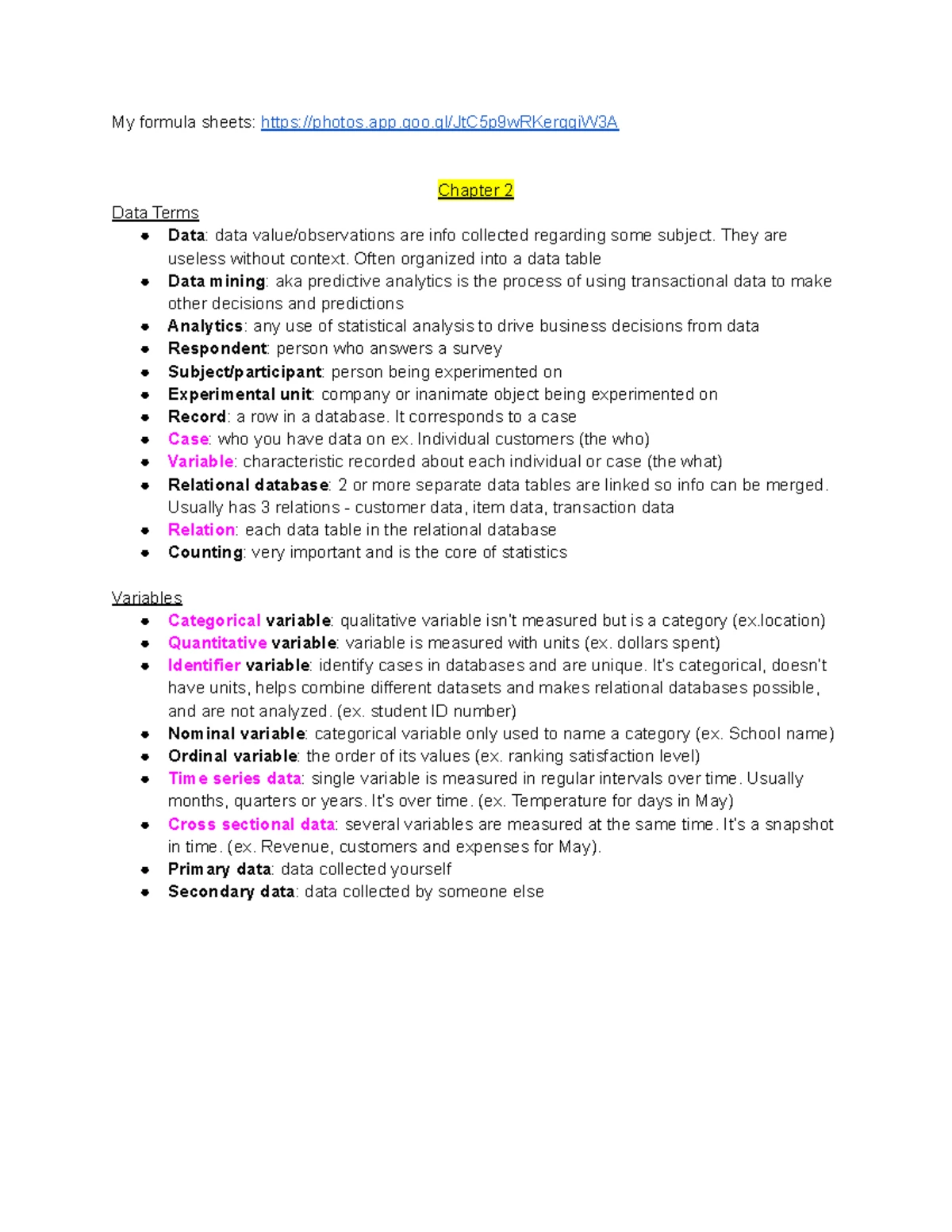 COMM 1DA3 - Data Analytics (Midterm) Chapter 1 & 5 Overview - Studocu