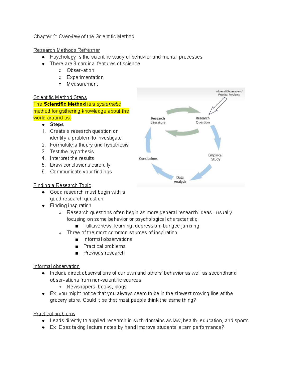 Chapter 2: Understanding the Scientific Method in Psychology - Studocu