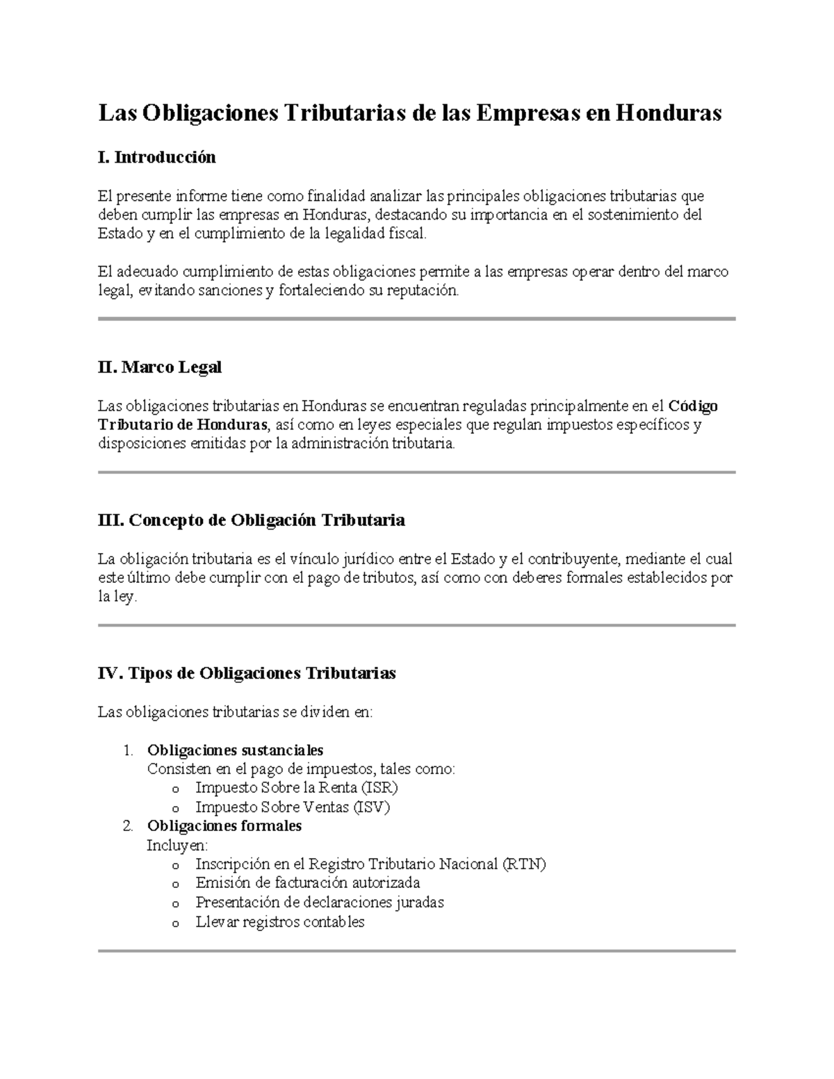 Obligaciones Tributarias de Empresas en Honduras: Análisis y Marco ...