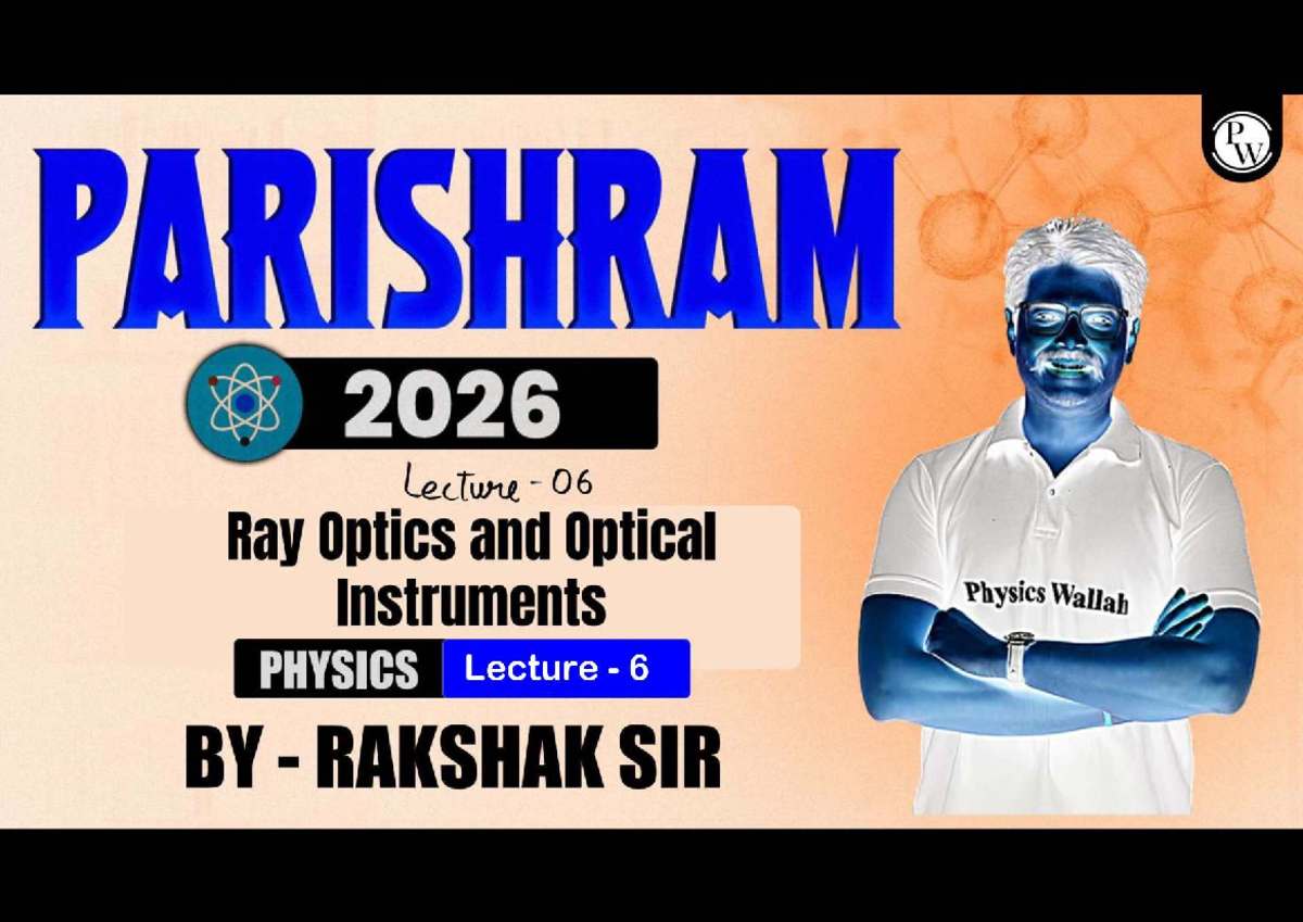 PHYSICS 2026 Lecture 06: Ray Optics & Optical Instruments - Studocu