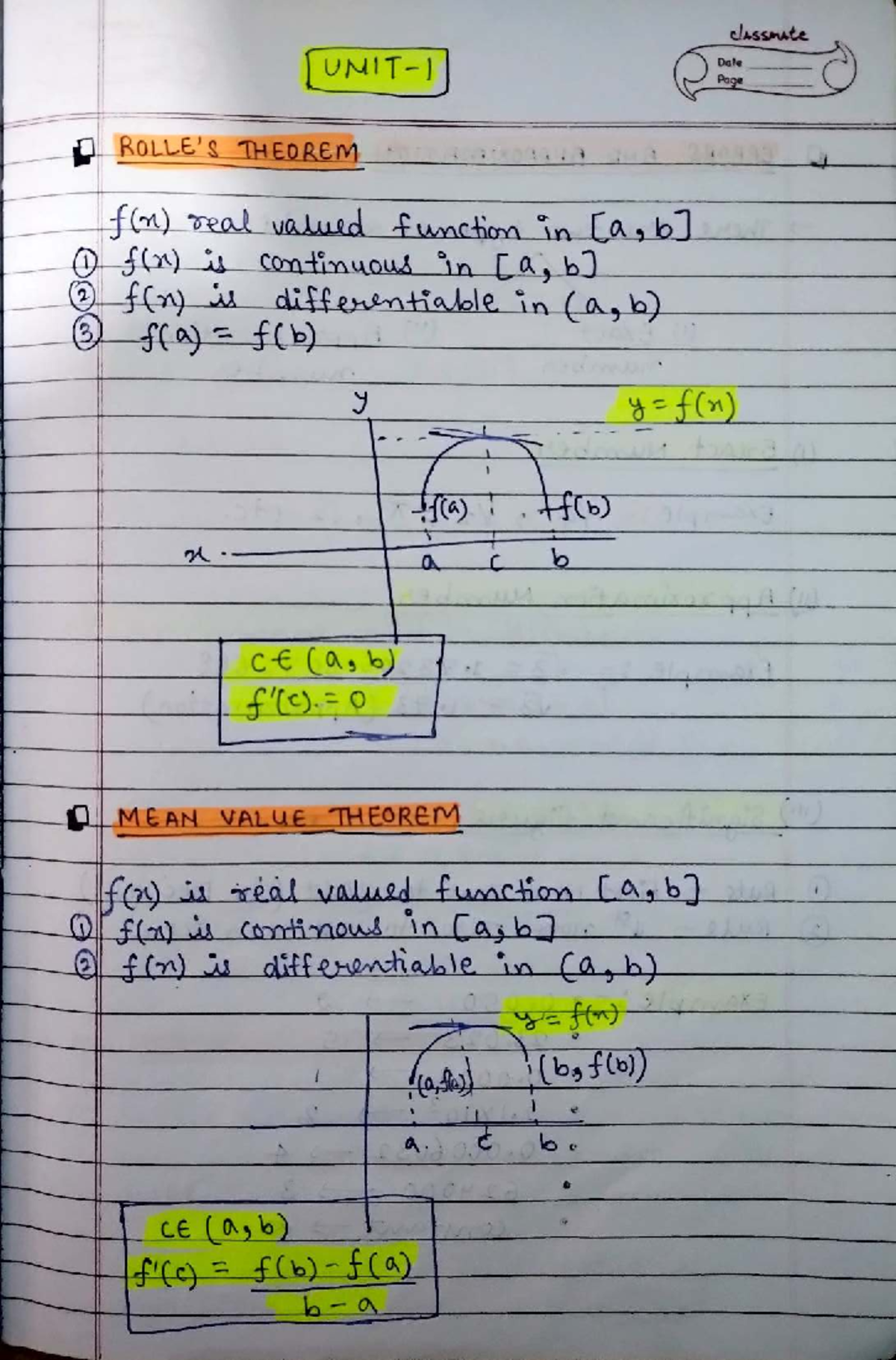 CM UNIT - 1 - Theorems, Methods, and Approximations in Calculus - Studocu