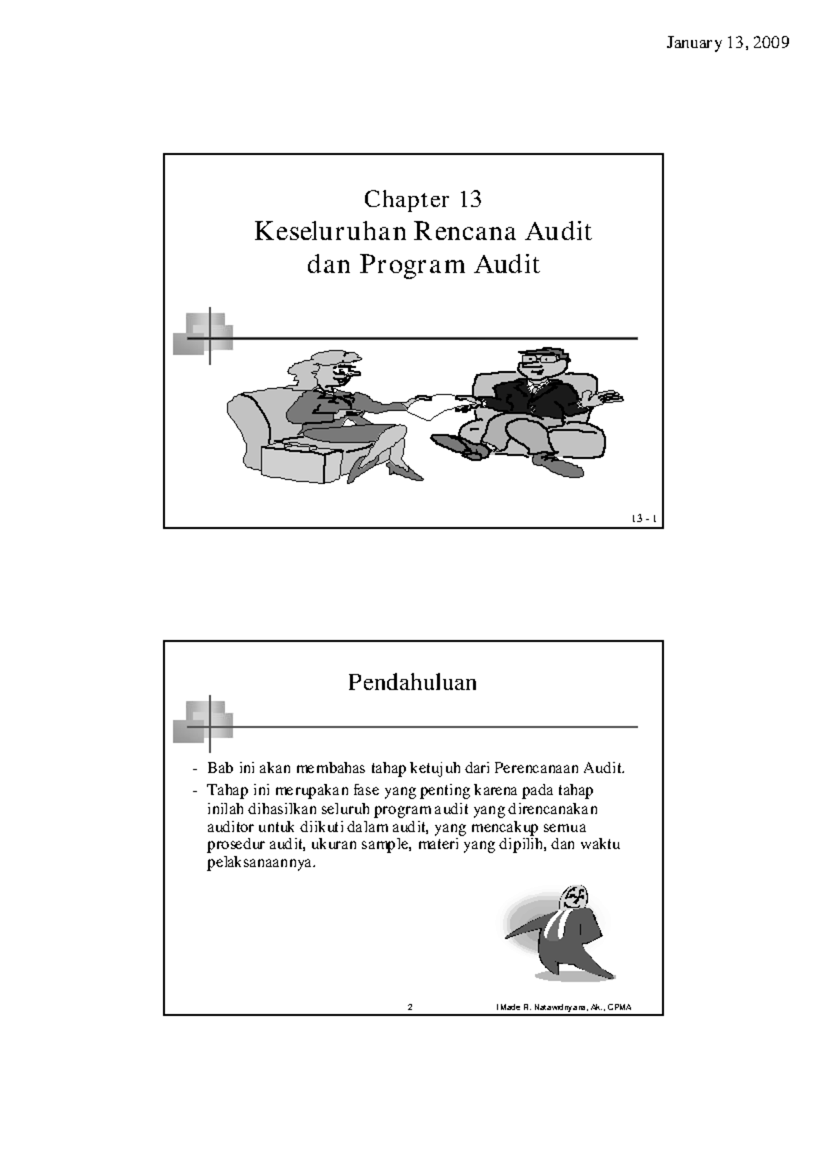 Perencanaan Audit: Rencana dan Program Audit - CH 13 - Studocu