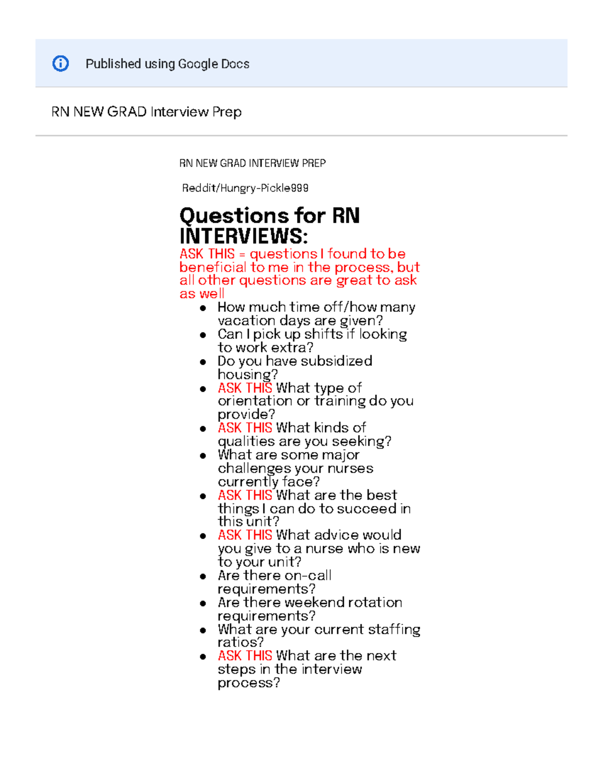 RN NEW GRAD Interview Prep: Essential Questions & Mock Scenarios - Studocu