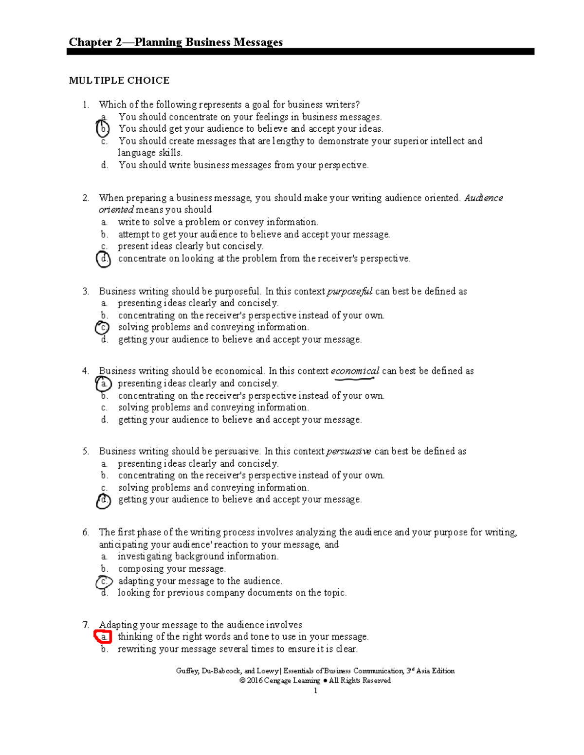 Chapter 2 Review: Business Messages and Writing Techniques - Studocu