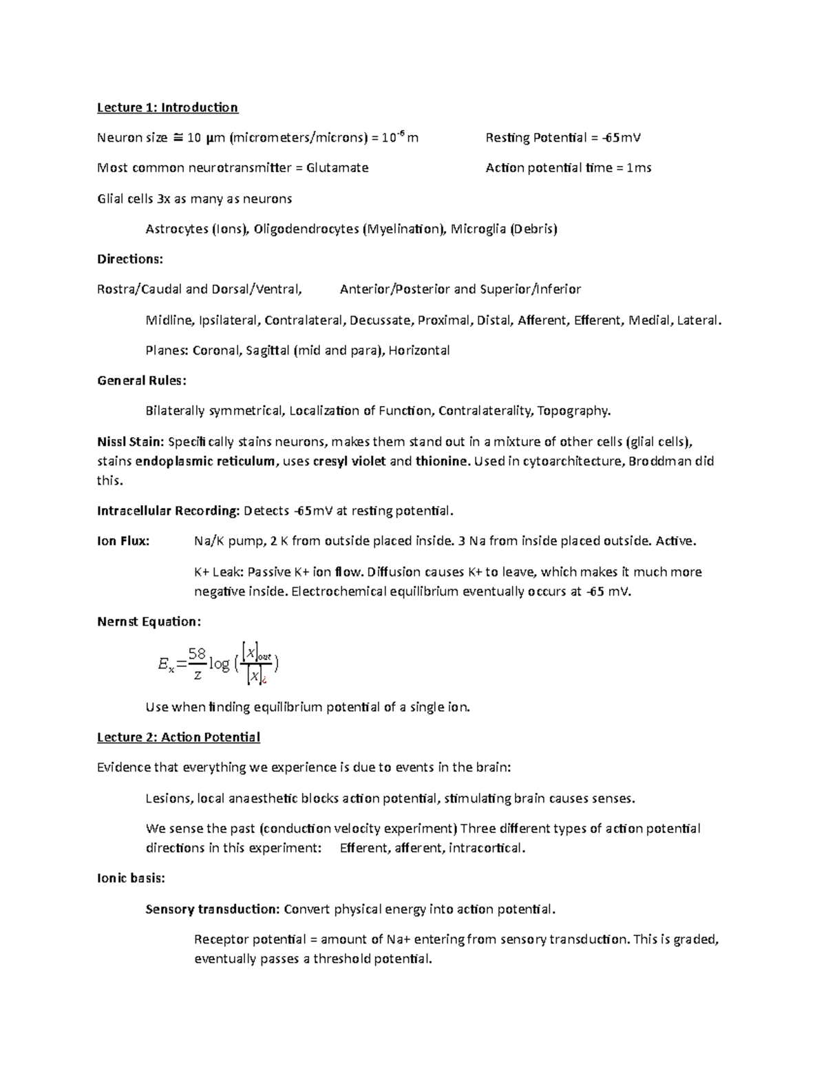 Biopsychology 101: Exam Review on Action Potentials & Synaptic ...