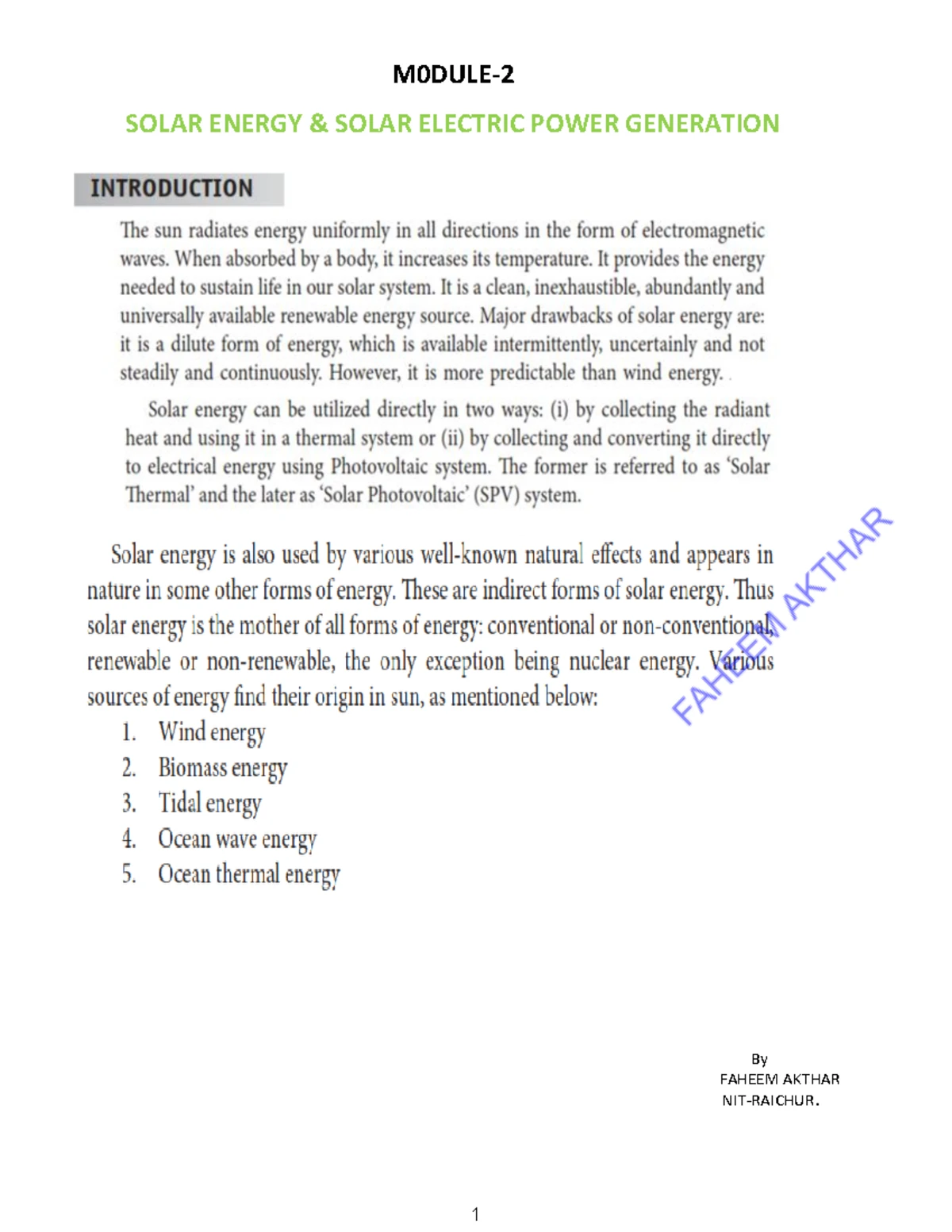 BETCK105E Energy Concepts and Global Sources - Module 1 Overview - Studocu