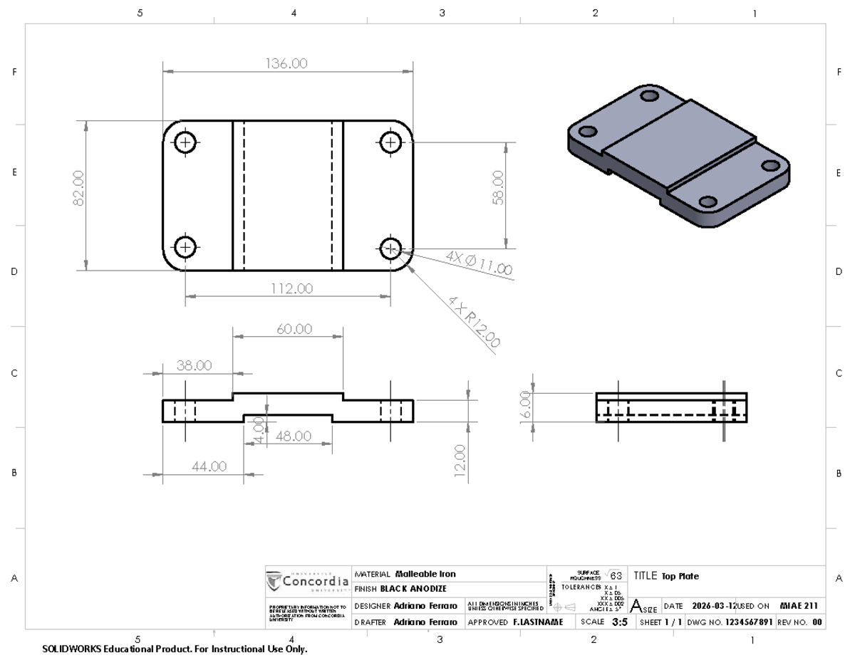 LAB 3: Top Plate Design Specifications and Details - Studocu